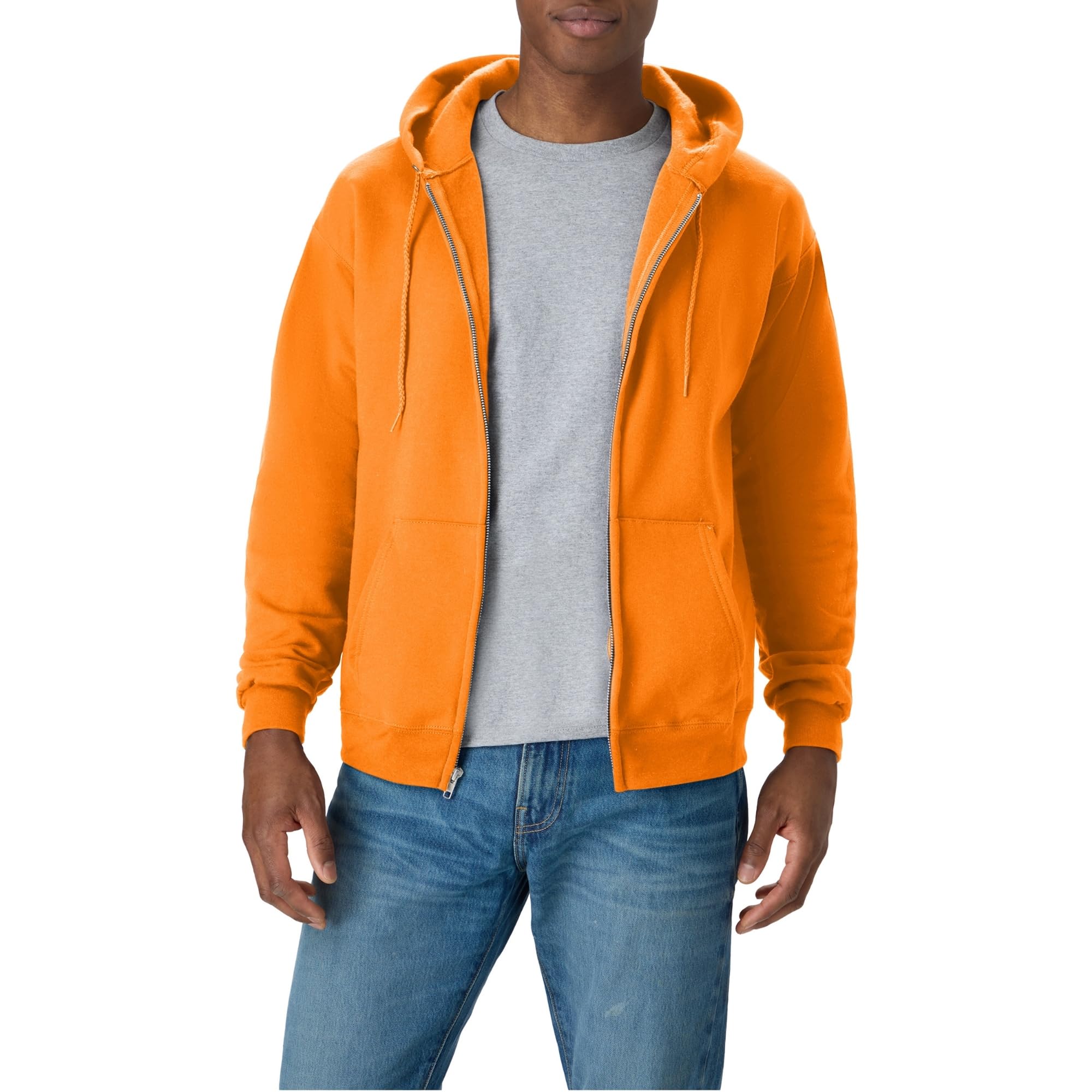 Hanes Men's Zip-up Hoodie, Ecosmart Fleece Full-zip Hoodie for Men, Hooded Sweatshirt