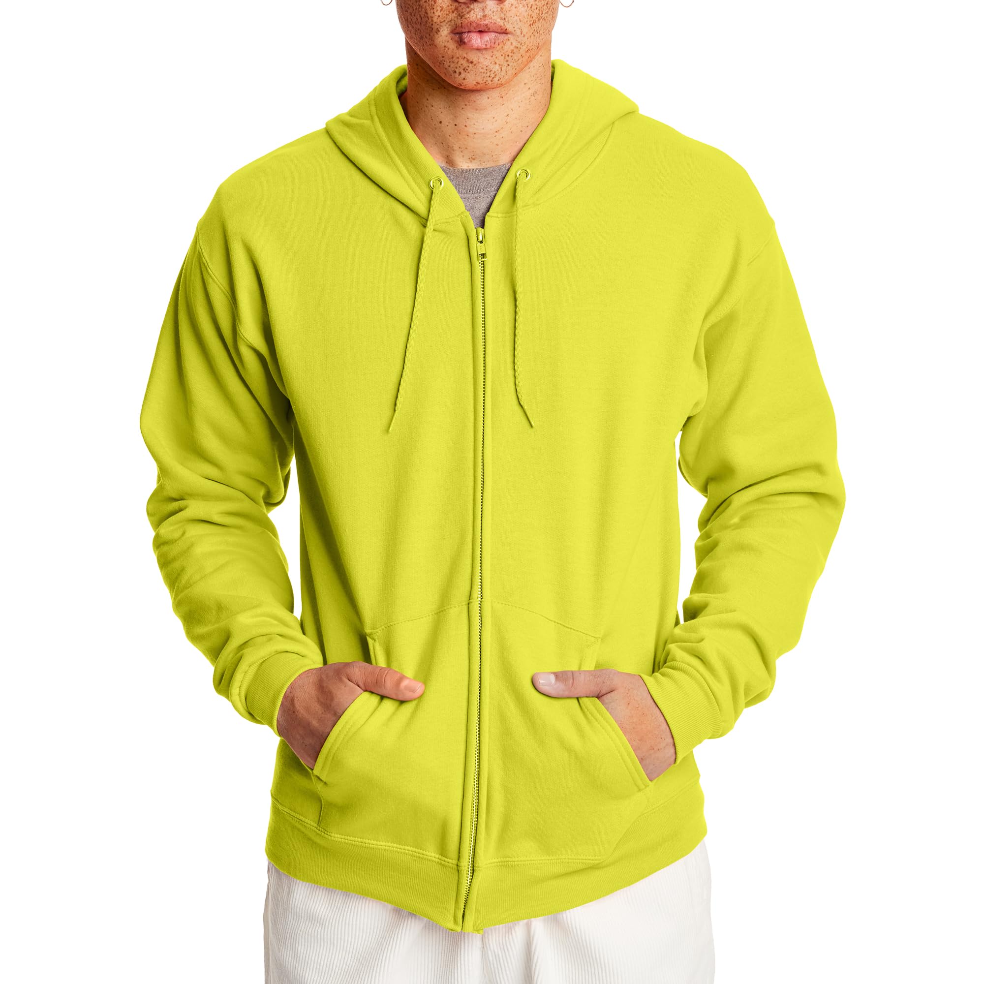 Hanes Men's Zip-up Hoodie, Ecosmart Fleece Full-zip Hoodie for Men, Hooded Sweatshirt