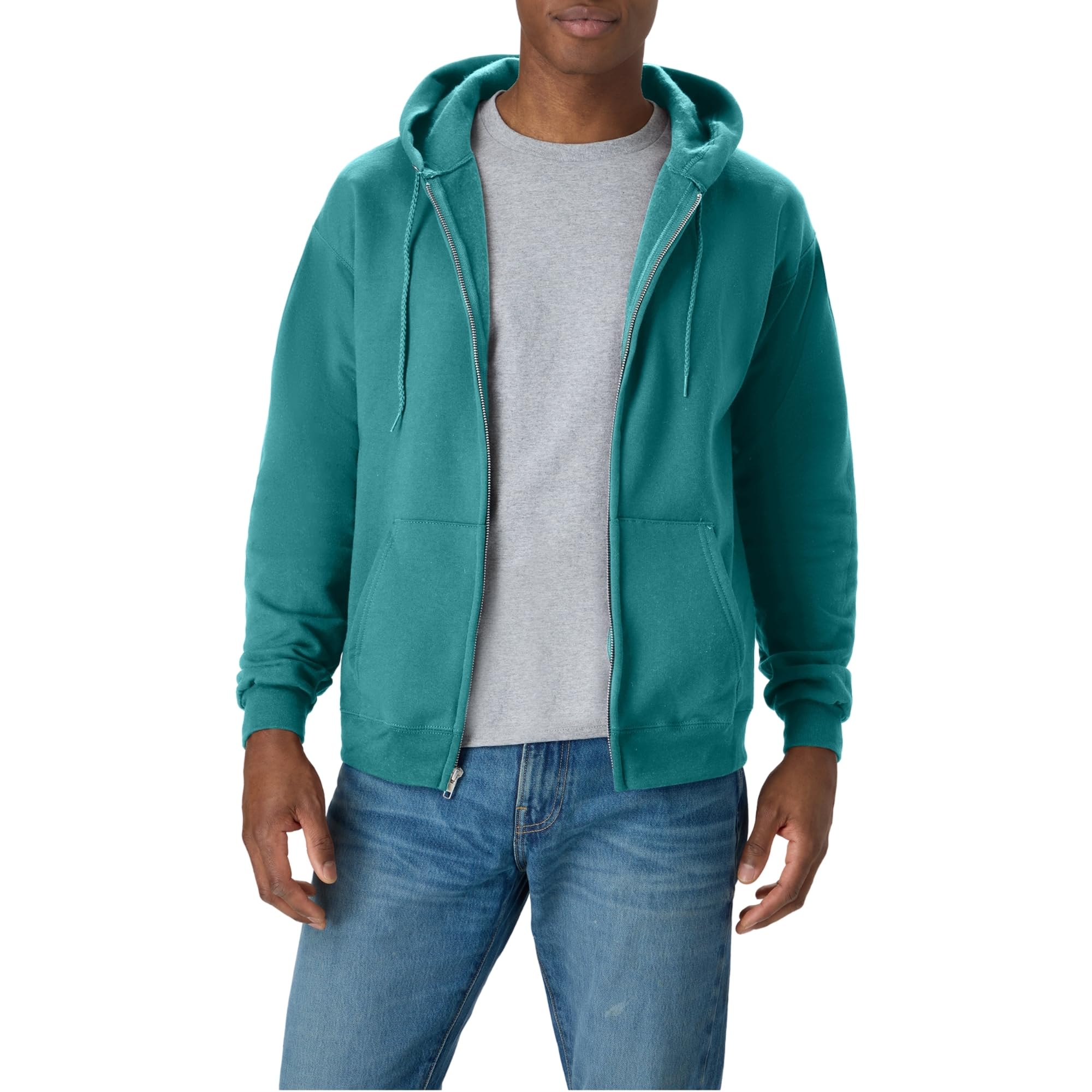 Hanes Men's Zip-up Hoodie, Ecosmart Fleece Full-zip Hoodie for Men, Hooded Sweatshirt