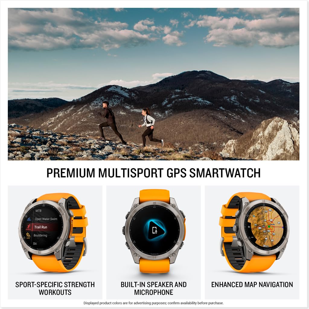 Garmin fēnix® 8, 47mm, Black | Premium Multisport Smartwatch, AMOLED Display, GPS, Built-In Flashlight, Dive-Rated, Built-In Speakers & Mic