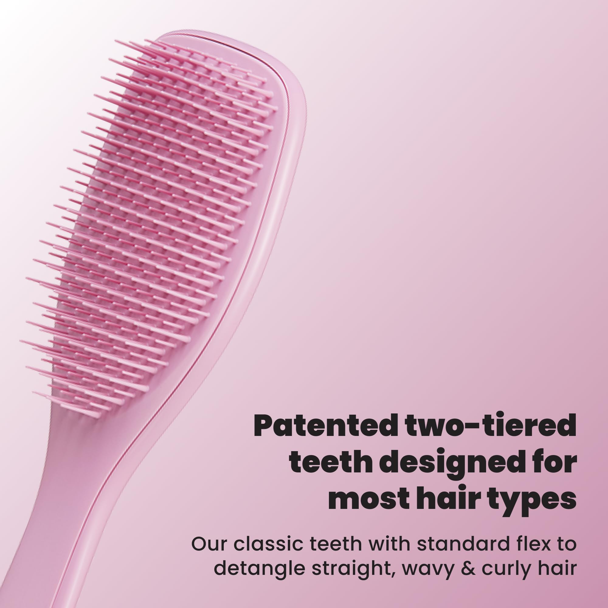 Tangle Teezer Ultimate Detangler Brush, Straight to Wavy, Apricot Blaze | Patented two-tier, regular-flex teeth reduce breakage & split ends on wet or dry hair; Shower-friendly hairbrush for all ages
