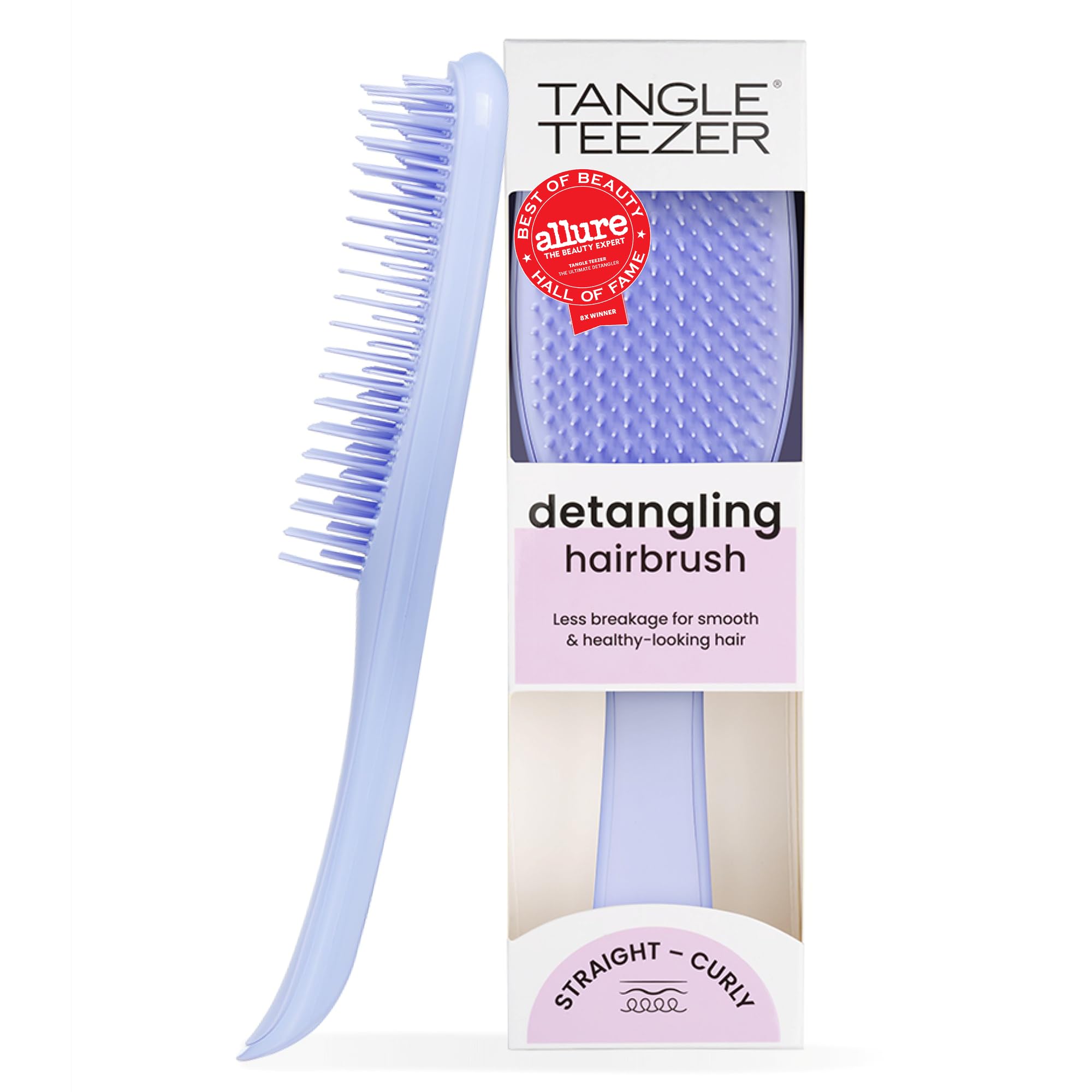 Tangle Teezer Ultimate Detangler Brush, Straight to Wavy, Apricot Blaze | Patented two-tier, regular-flex teeth reduce breakage & split ends on wet or dry hair; Shower-friendly hairbrush for all ages