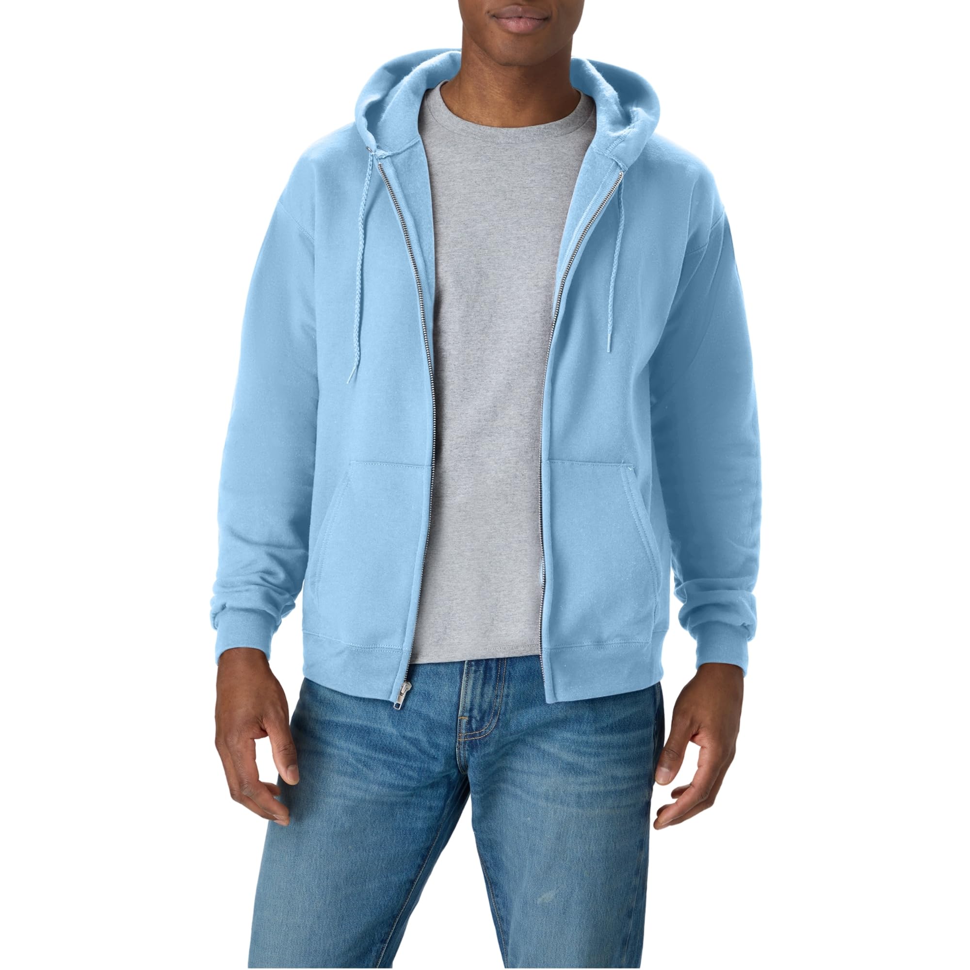Hanes Men's Zip-up Hoodie, Ecosmart Fleece Full-zip Hoodie for Men, Hooded Sweatshirt