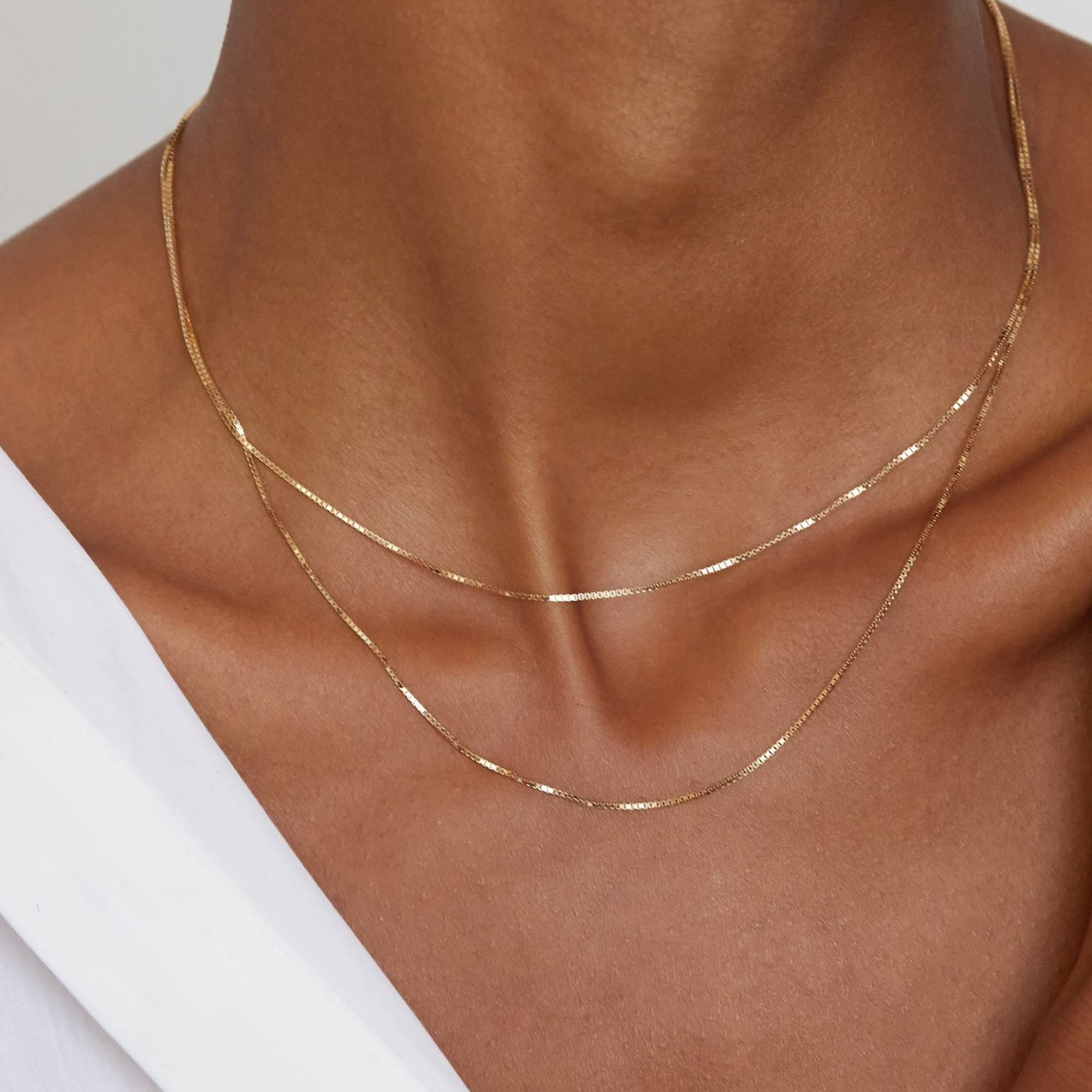 CHESKY 14K Gold Plated Layered Chain Necklace for Women | Trendy Cuban Link Chain, Chunky Paperclip Chain, Toggle Clasp Necklace, Fashion Gold Jewelry, Daily Gift for Women