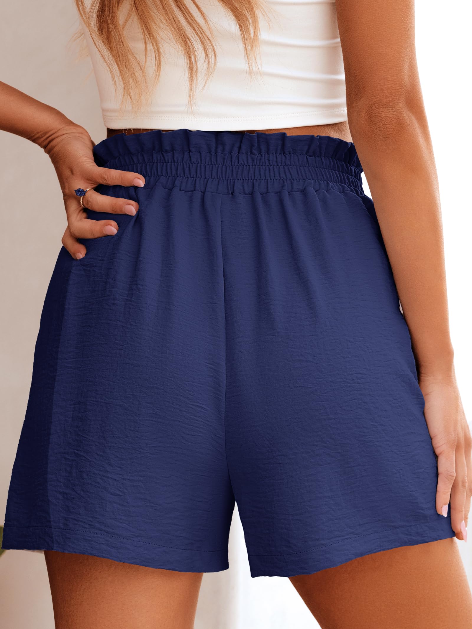 ANRABESS Shorts for Women Summer Casual Elastic High Waisted Wide Leg Cute Dressy 2026 Vacation Beach Clothes