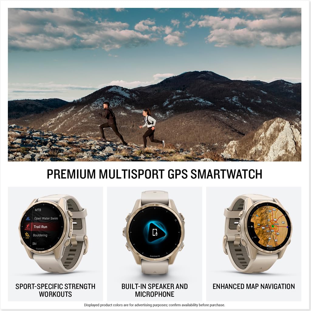Garmin fēnix® 8, 47mm, Black | Premium Multisport Smartwatch, AMOLED Display, GPS, Built-In Flashlight, Dive-Rated, Built-In Speakers & Mic