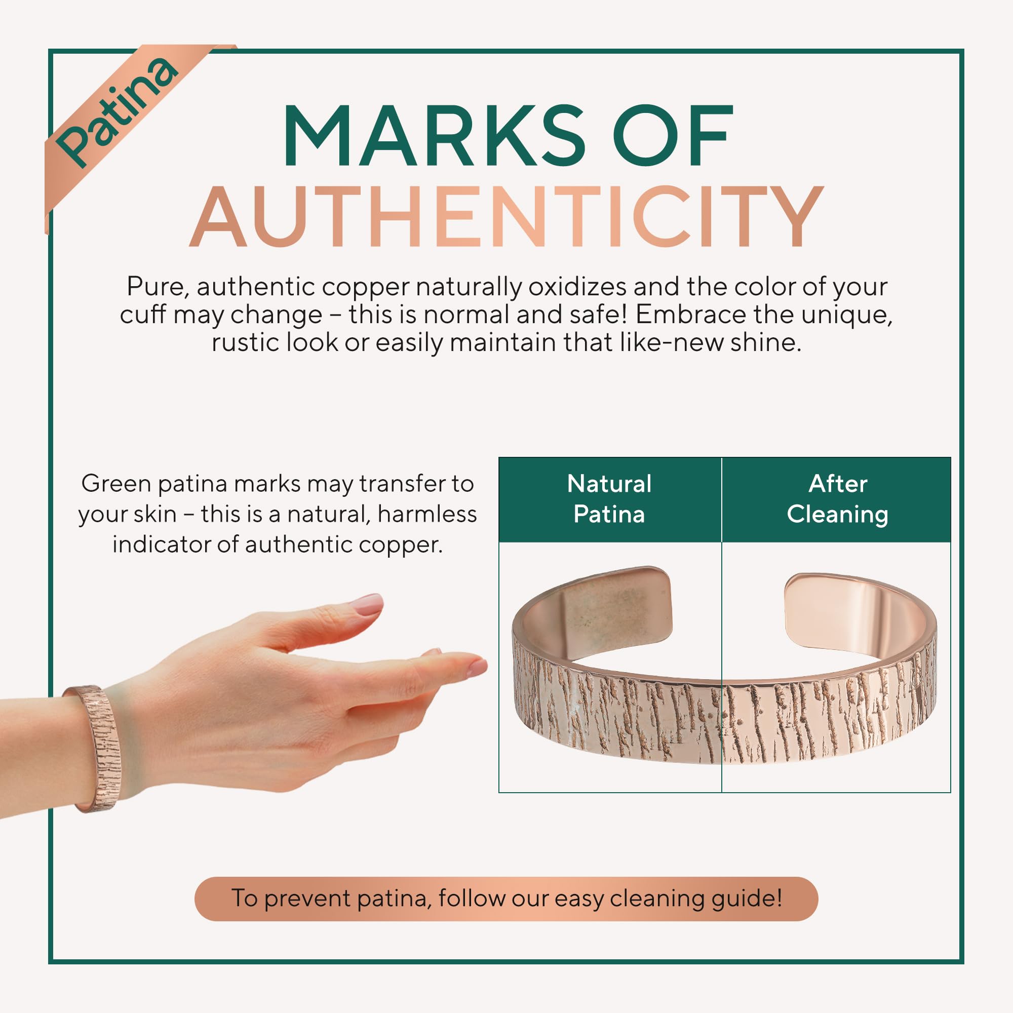 Copper Bracelet for Men & Women — 100% Pure Copper Bracelets — Raw, Solid & Uncoated Authentic Handmade Tibetan Bracelet Cuff Bangles