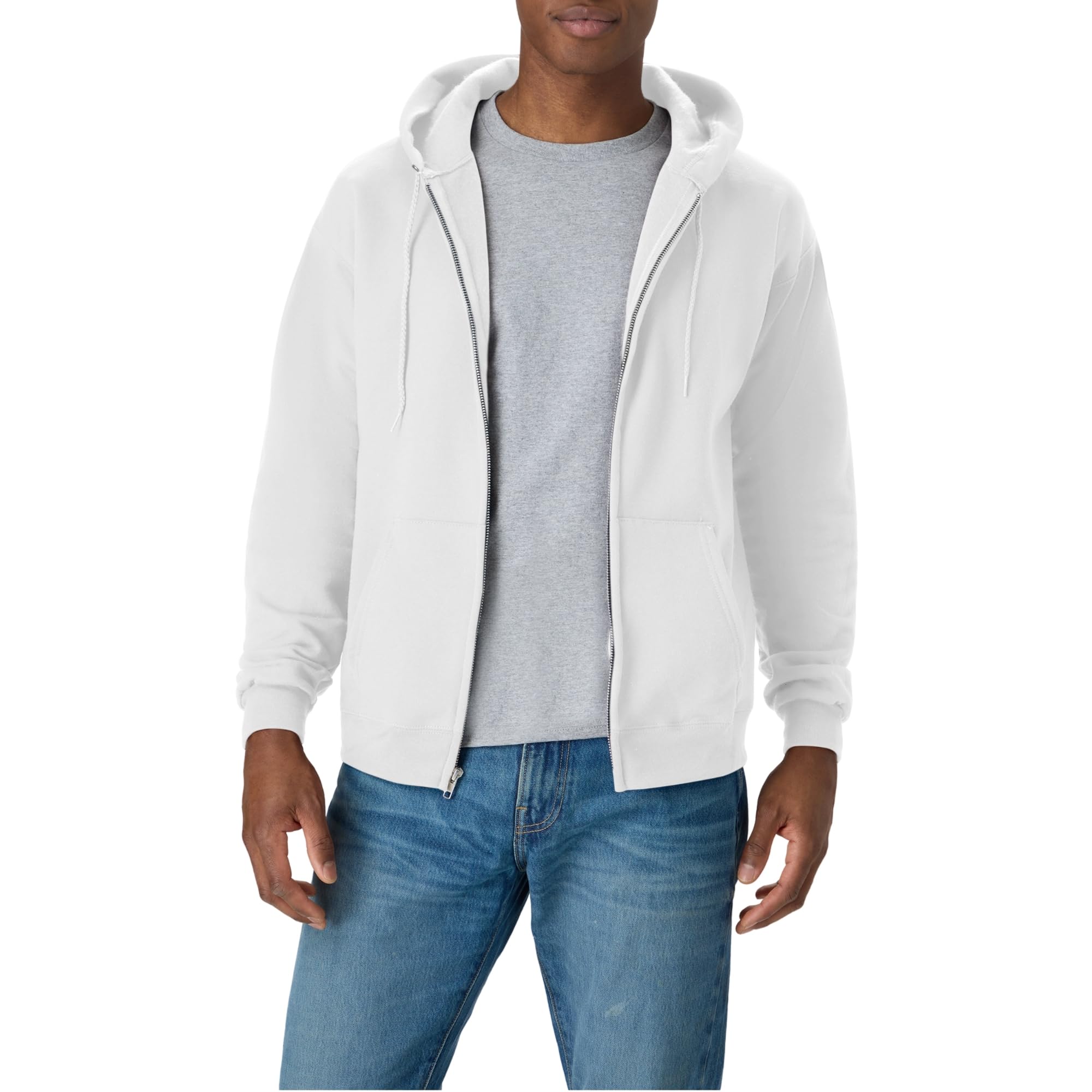 Hanes Men's Zip-up Hoodie, Ecosmart Fleece Full-zip Hoodie for Men, Hooded Sweatshirt