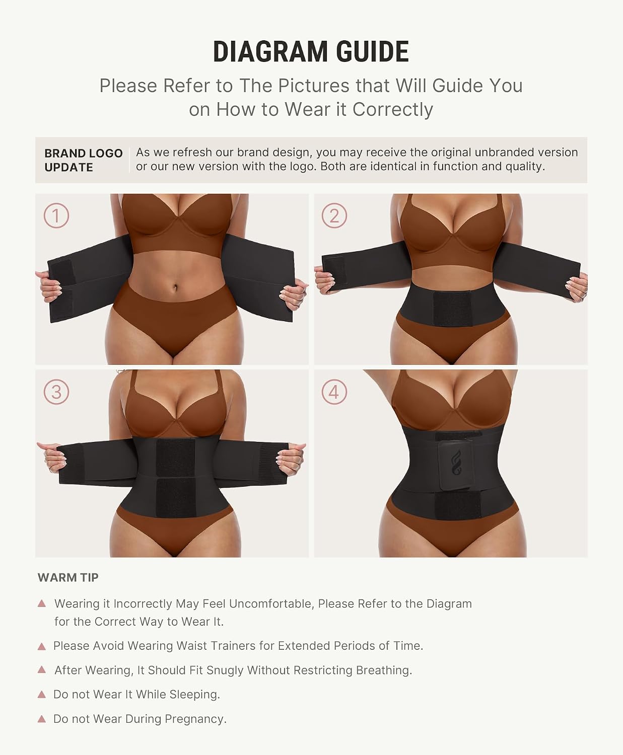 FeelinGirl Waist Trainer Belt Cincher Corset Tummy Control Faja Body Shaper | Hourglass Shaping, Triple Wrap, Hook-loop Closure, Postpartum Gym Workout, Underbust Girdle, Perspiring Fabric