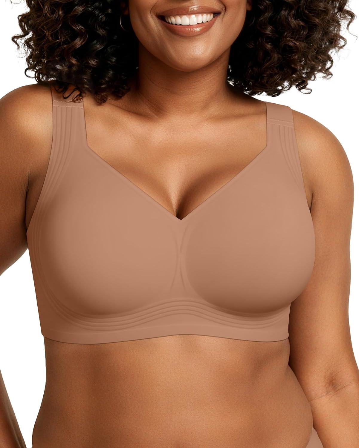 OEAK Womens Wireless Jelly Bras Plus Size Support Push Up Comfortable Bra | no underwire,full coverage,for large breast,minimizer bra,seamless,tshirt bras,everyday bra