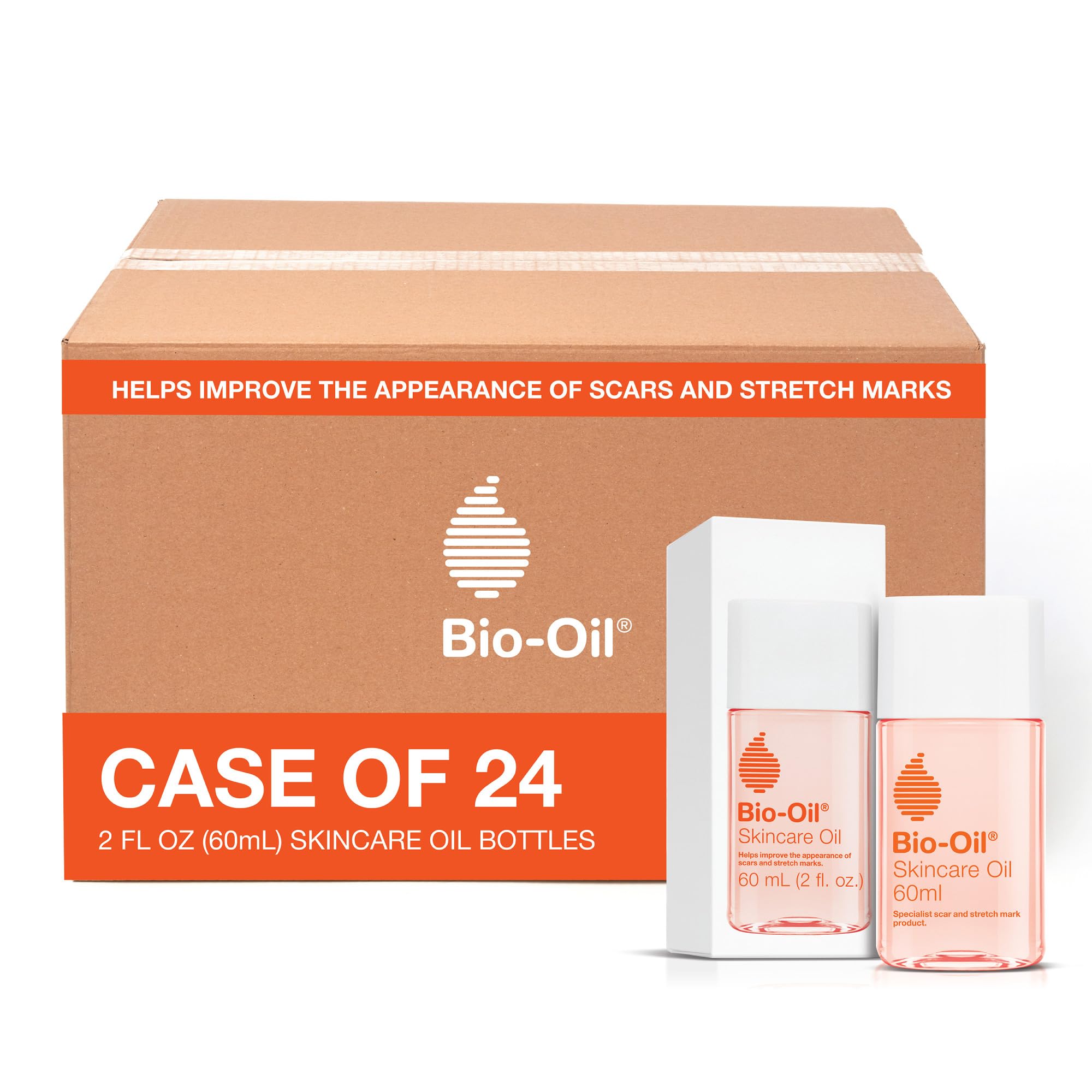 Bio-Oil Skincare Body Oil Serum, Scars & Stretch Marks, 2 fl oz | Dermatologist Recommended, Vitamin E & A, Dry & Sensitive Skin, Non-Comedogenic, Face and Body, Scar Treatment