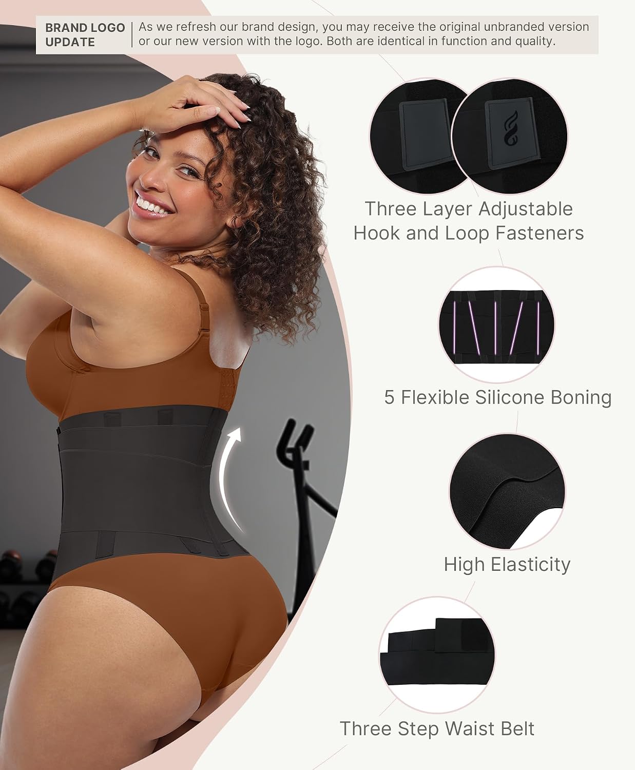 FeelinGirl Waist Trainer Belt Cincher Corset Tummy Control Faja Body Shaper | Hourglass Shaping, Triple Wrap, Hook-loop Closure, Postpartum Gym Workout, Underbust Girdle, Perspiring Fabric
