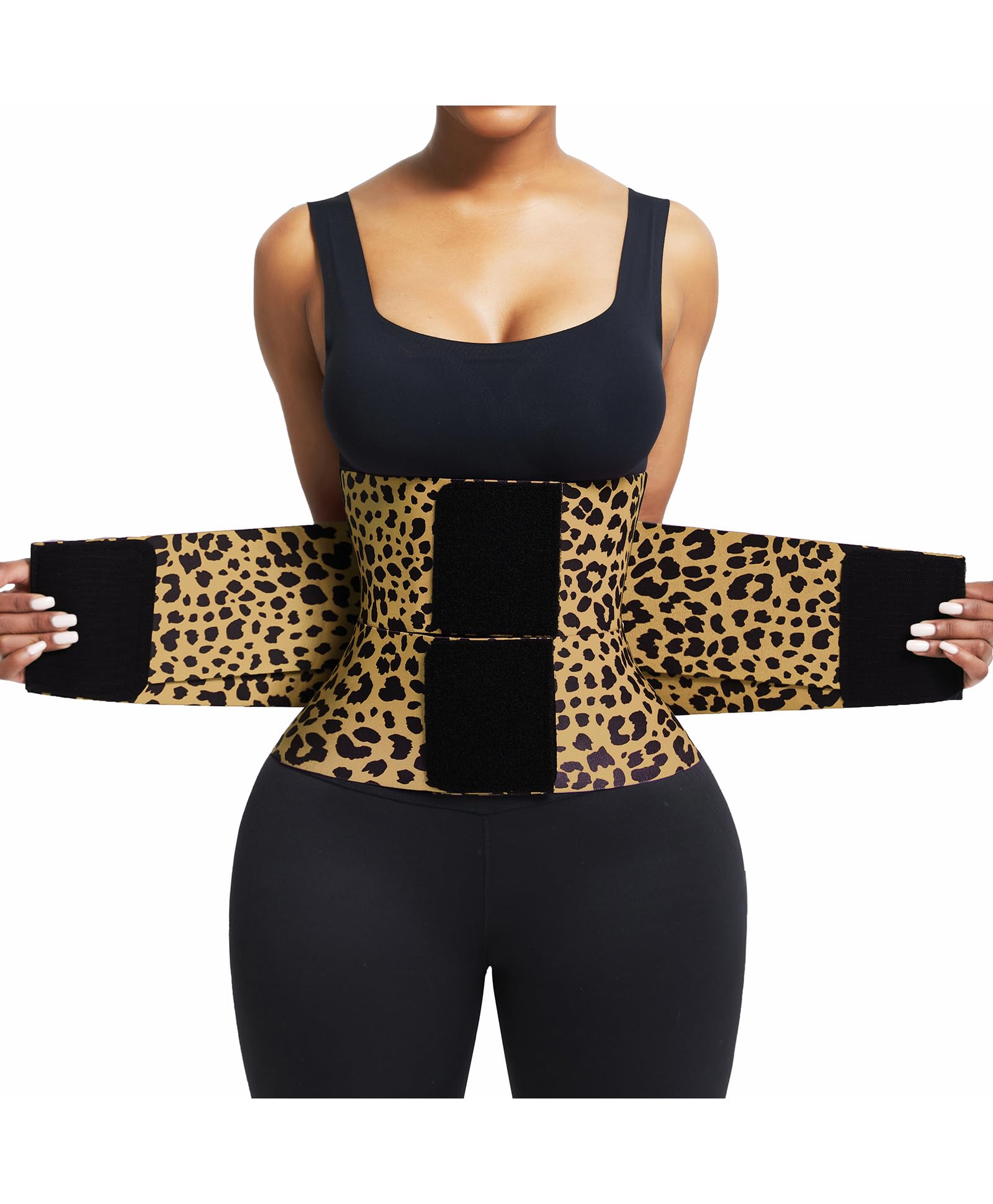 FeelinGirl Waist Trainer Belt Cincher Corset Tummy Control Faja Body Shaper | Hourglass Shaping, Triple Wrap, Hook-loop Closure, Postpartum Gym Workout, Underbust Girdle, Perspiring Fabric