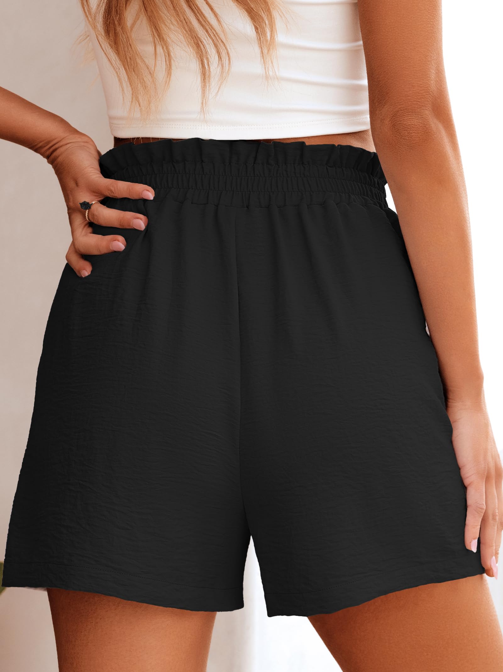 ANRABESS Shorts for Women Summer Casual Elastic High Waisted Wide Leg Cute Dressy 2026 Vacation Beach Clothes
