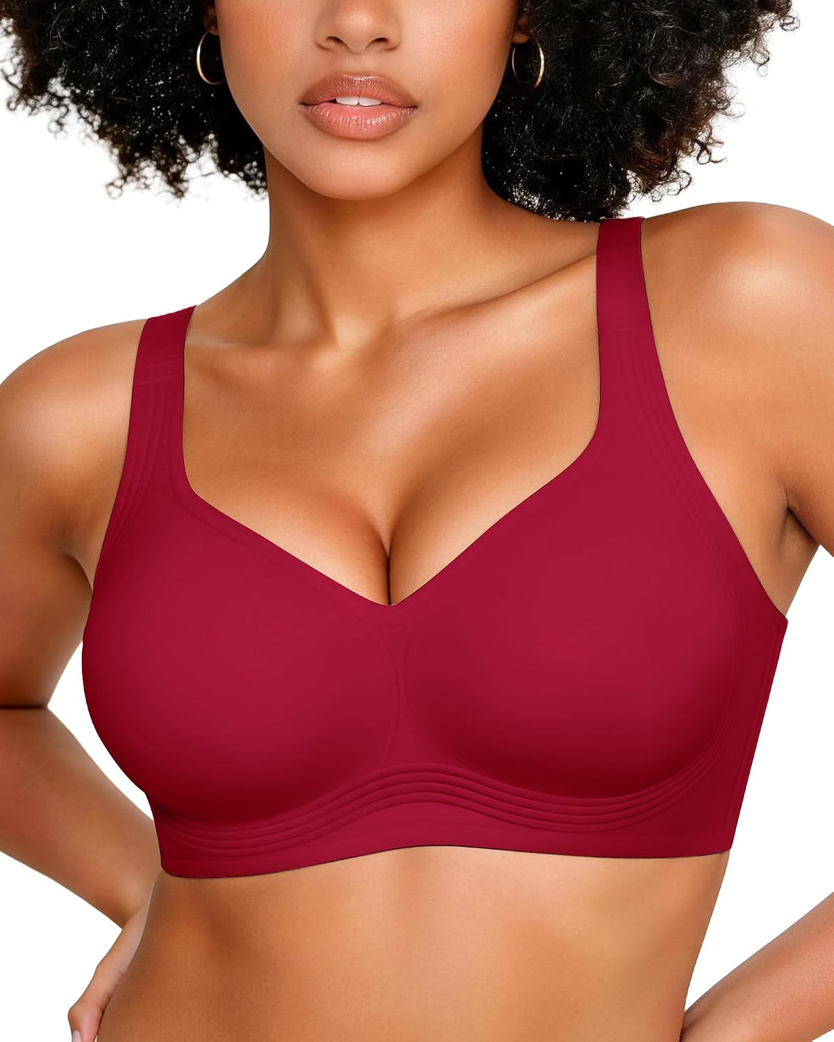 OEAK Womens Wireless Jelly Bras Plus Size Support Push Up Comfortable Bra | no underwire,full coverage,for large breast,minimizer bra,seamless,tshirt bras,everyday bra