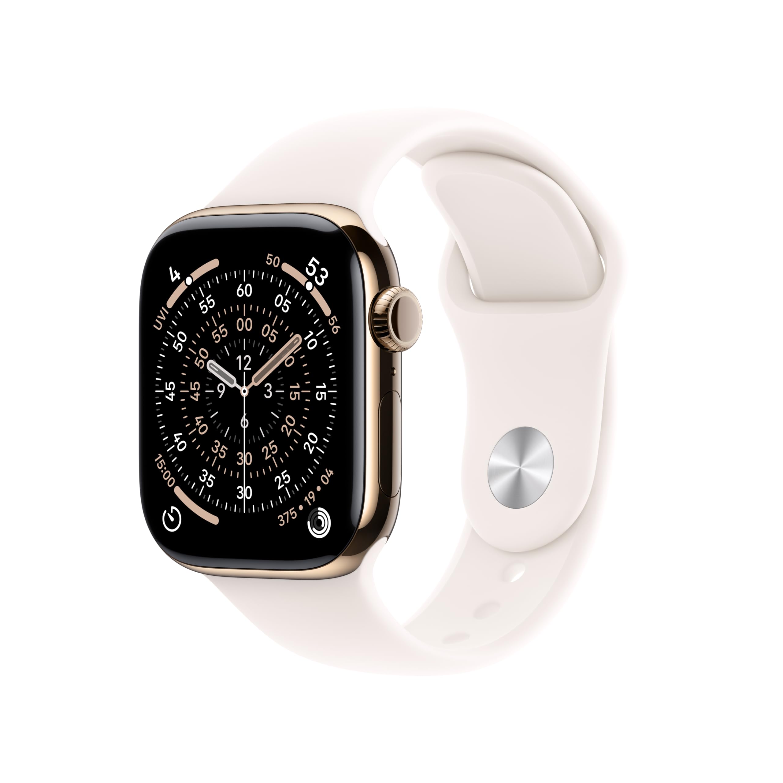 Apple Watch Series 11 [GPS 46mm] Smartwatch with Rose Gold Aluminum Case with Light Blush Sport Band - M/L. Sleep Score, Fitness Tracker, Health Monitoring, Always-On Display, Water Resistant