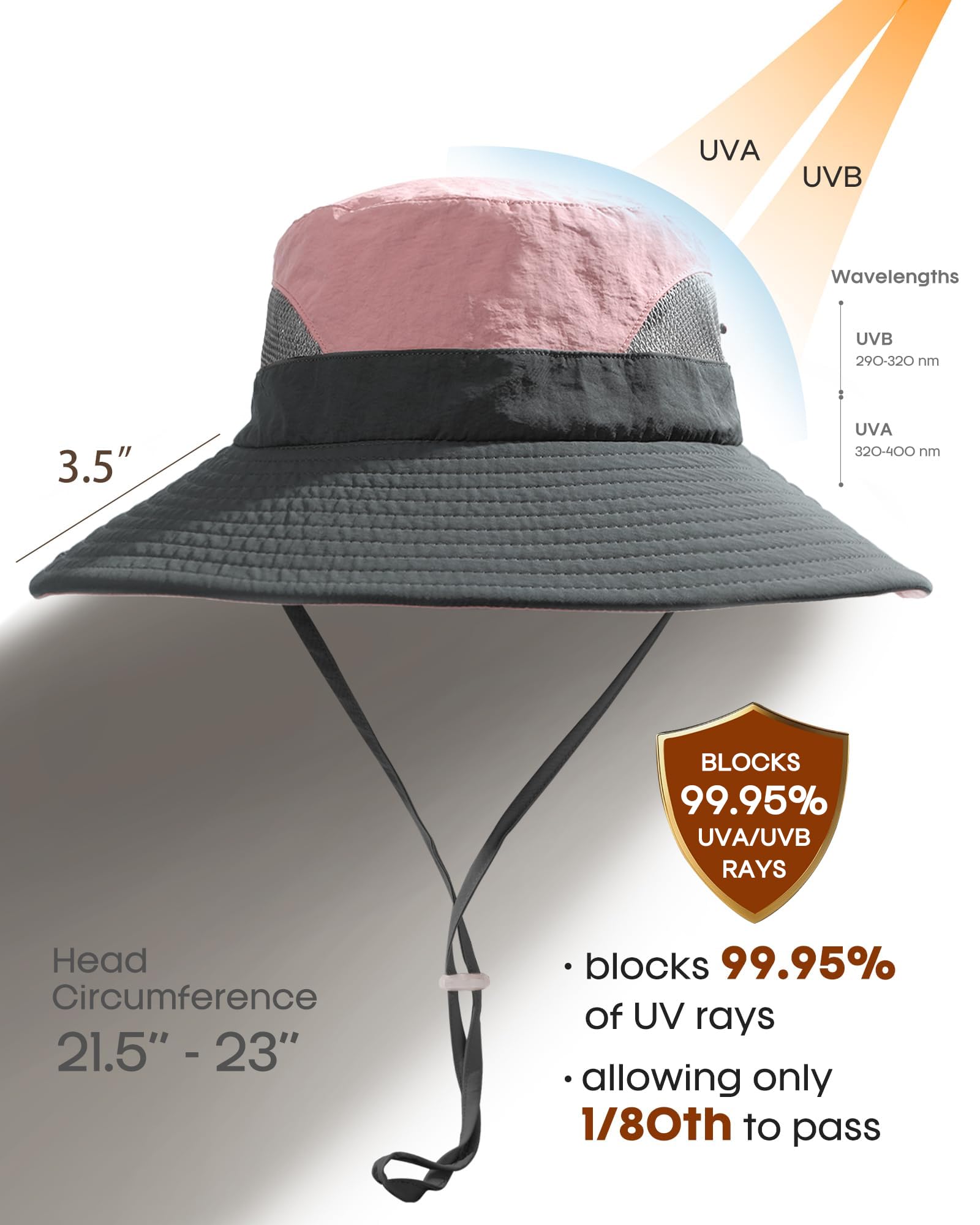 FURTALK Womens Sun Hat with Ponytail Hole Beach Hiking Summer Wide Brim UPF 50+ Outdoor Protection Foldable Bucket Hat