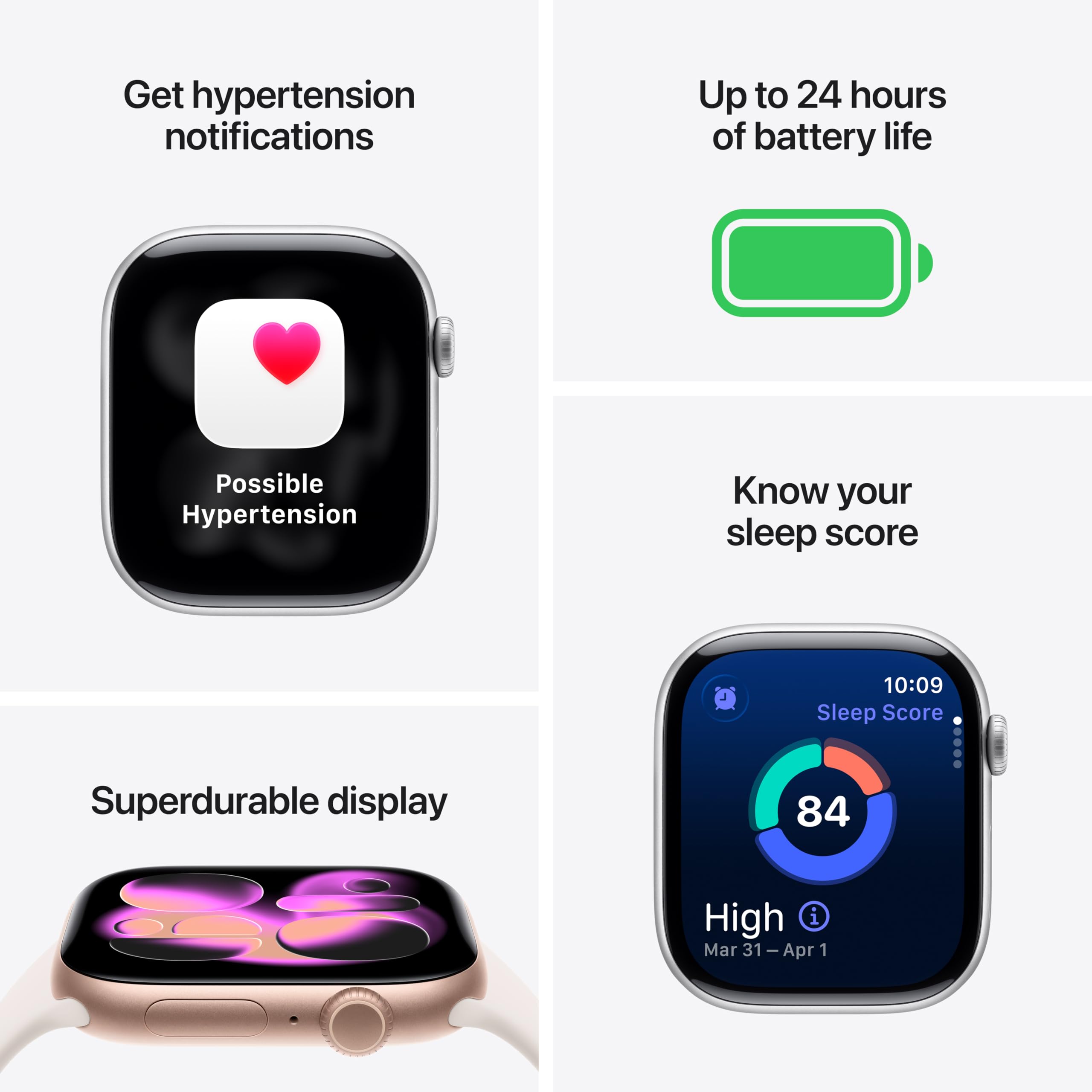 Apple Watch Series 11 [GPS 46mm] Smartwatch with Rose Gold Aluminum Case with Light Blush Sport Band - M/L. Sleep Score, Fitness Tracker, Health Monitoring, Always-On Display, Water Resistant