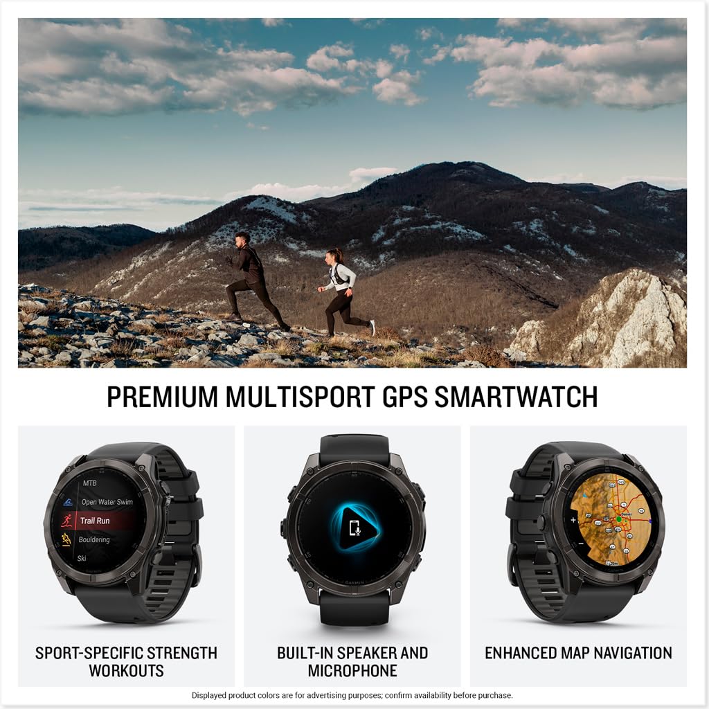 Garmin fēnix® 8, 47mm, Black | Premium Multisport Smartwatch, AMOLED Display, GPS, Built-In Flashlight, Dive-Rated, Built-In Speakers & Mic