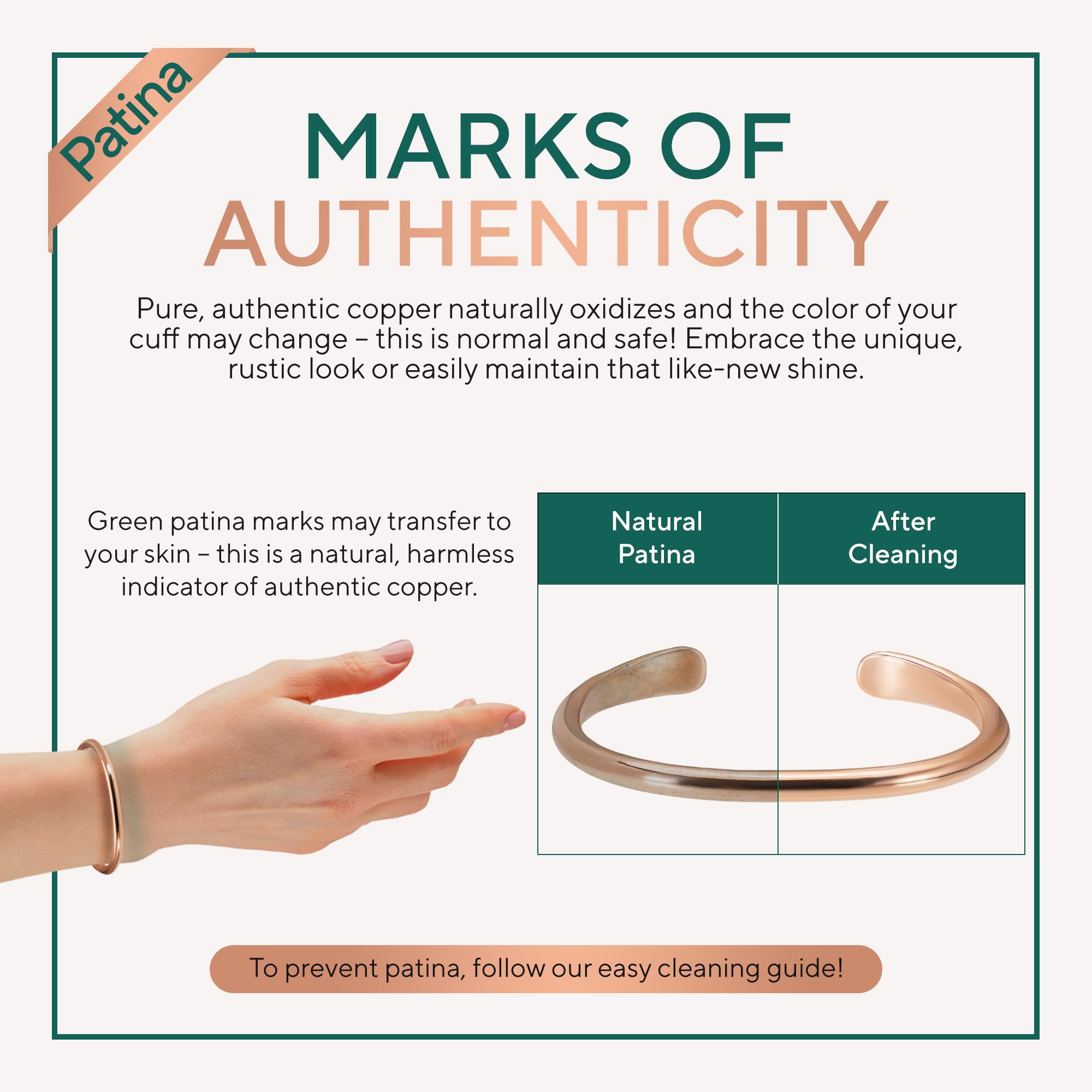 Copper Bracelet for Men & Women — 100% Pure Copper Bracelets — Raw, Solid & Uncoated Authentic Handmade Tibetan Bracelet Cuff Bangles