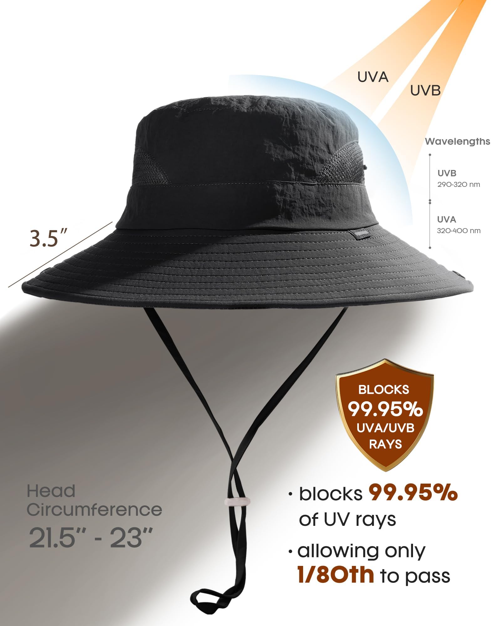 FURTALK Womens Sun Hat with Ponytail Hole Beach Hiking Summer Wide Brim UPF 50+ Outdoor Protection Foldable Bucket Hat