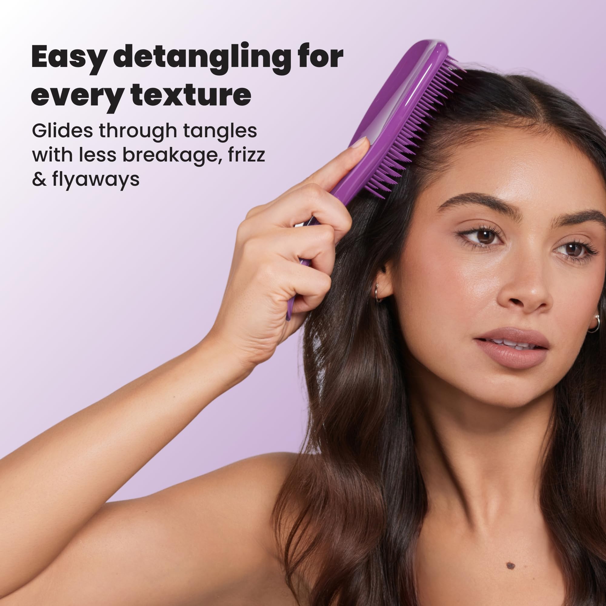 Tangle Teezer Ultimate Detangler Brush, Straight to Wavy, Apricot Blaze | Patented two-tier, regular-flex teeth reduce breakage & split ends on wet or dry hair; Shower-friendly hairbrush for all ages