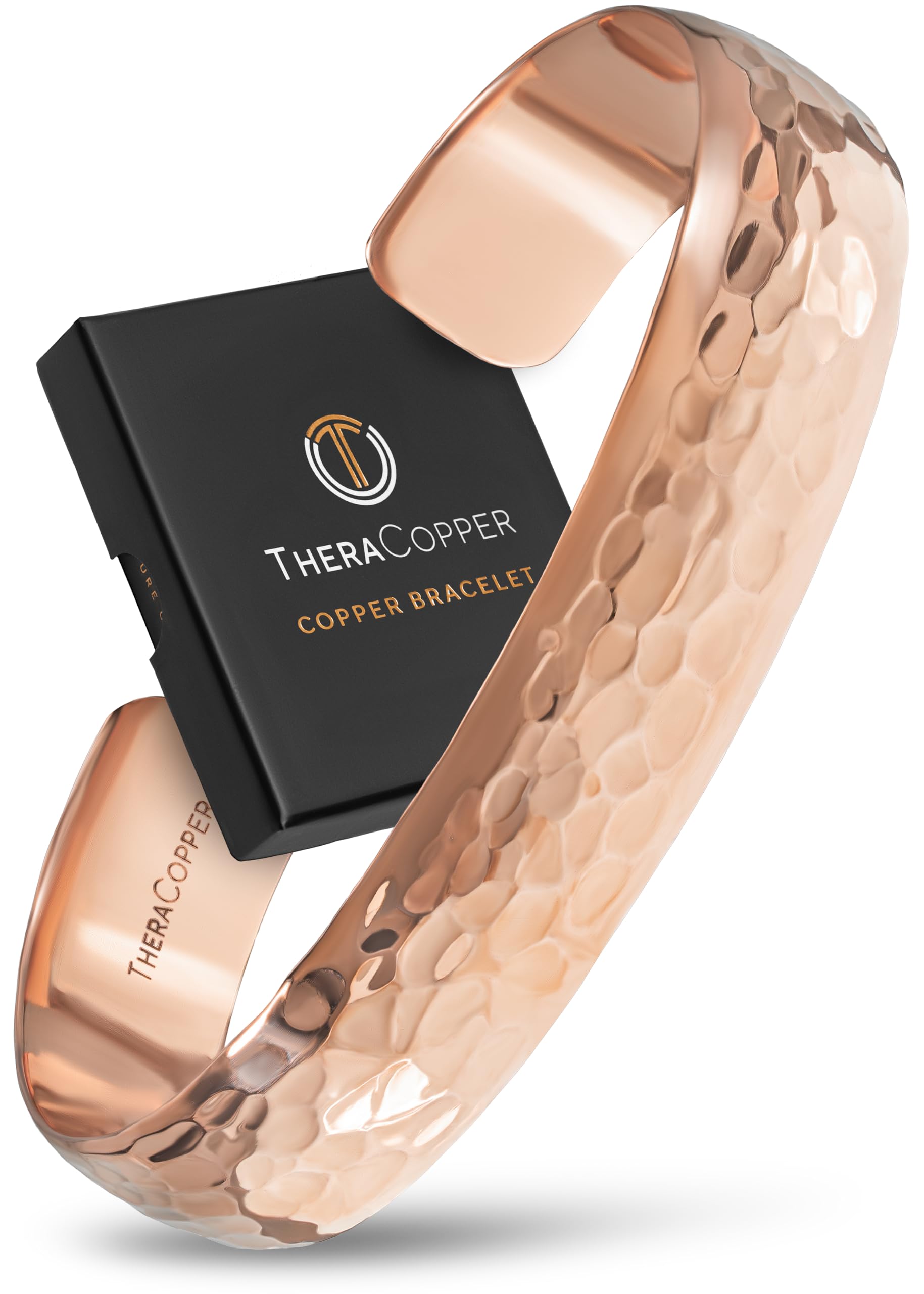 Copper Bracelet for Men & Women — 100% Pure Copper Bracelets — Raw, Solid & Uncoated Authentic Handmade Tibetan Bracelet Cuff Bangles
