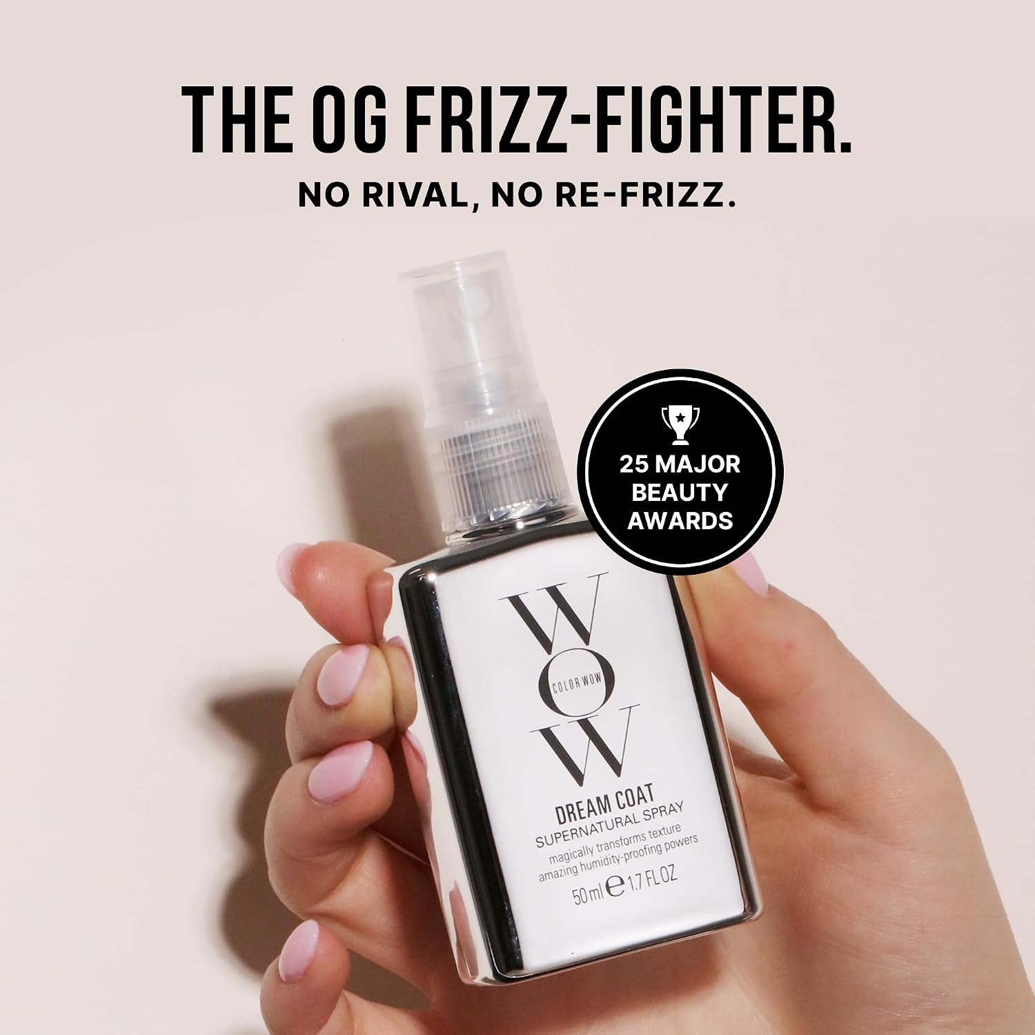 COLOR WOW Dream Coat – Anti-Humidity Frizz Control Spray for Glass Hair | Anti-frizz treatment and humidity-proofing spray delivers glassy-smooth, frizz-free hair. Heat activated, lasts 3-4 shampoos.