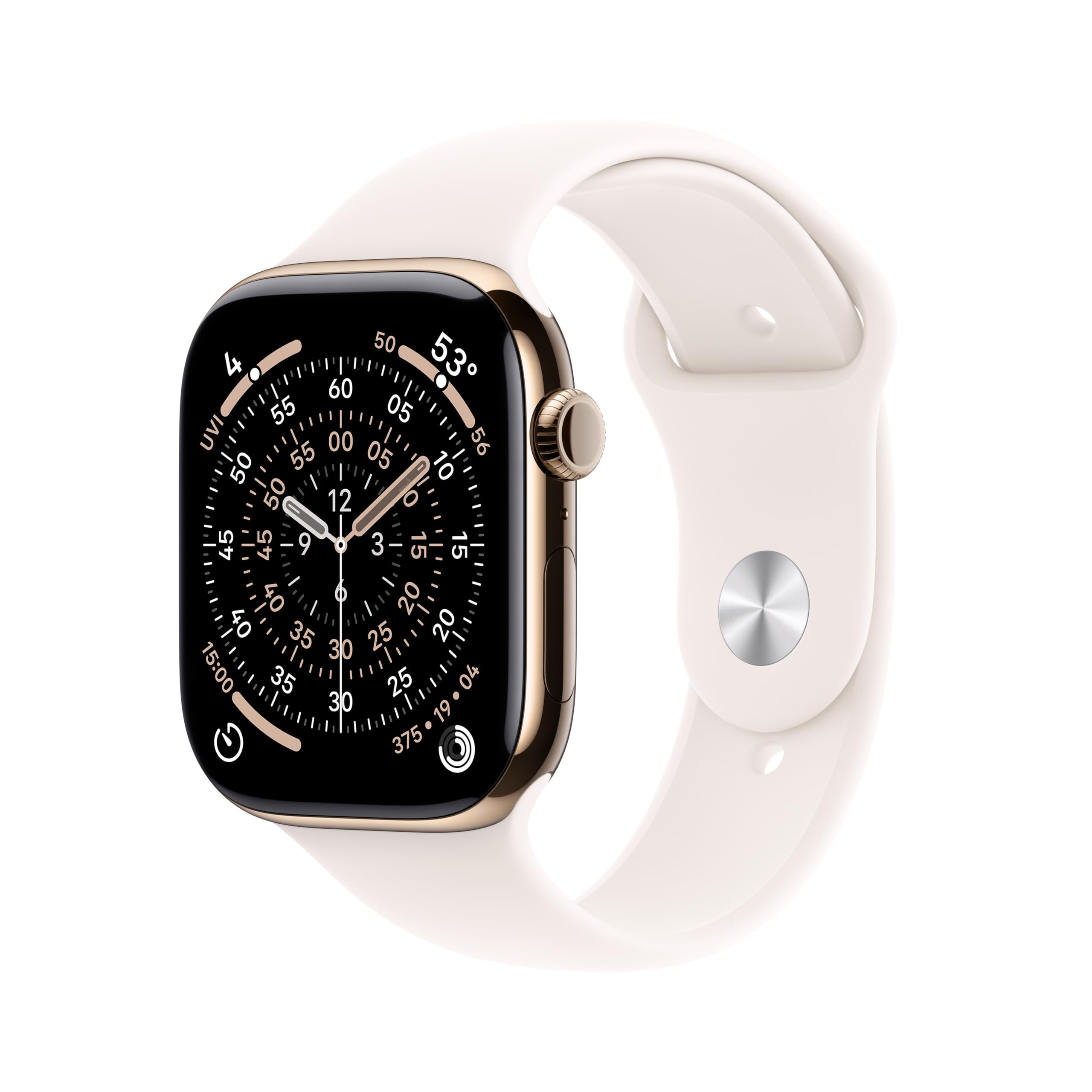 Apple Watch Series 11 [GPS 46mm] Smartwatch with Rose Gold Aluminum Case with Light Blush Sport Band - M/L. Sleep Score, Fitness Tracker, Health Monitoring, Always-On Display, Water Resistant