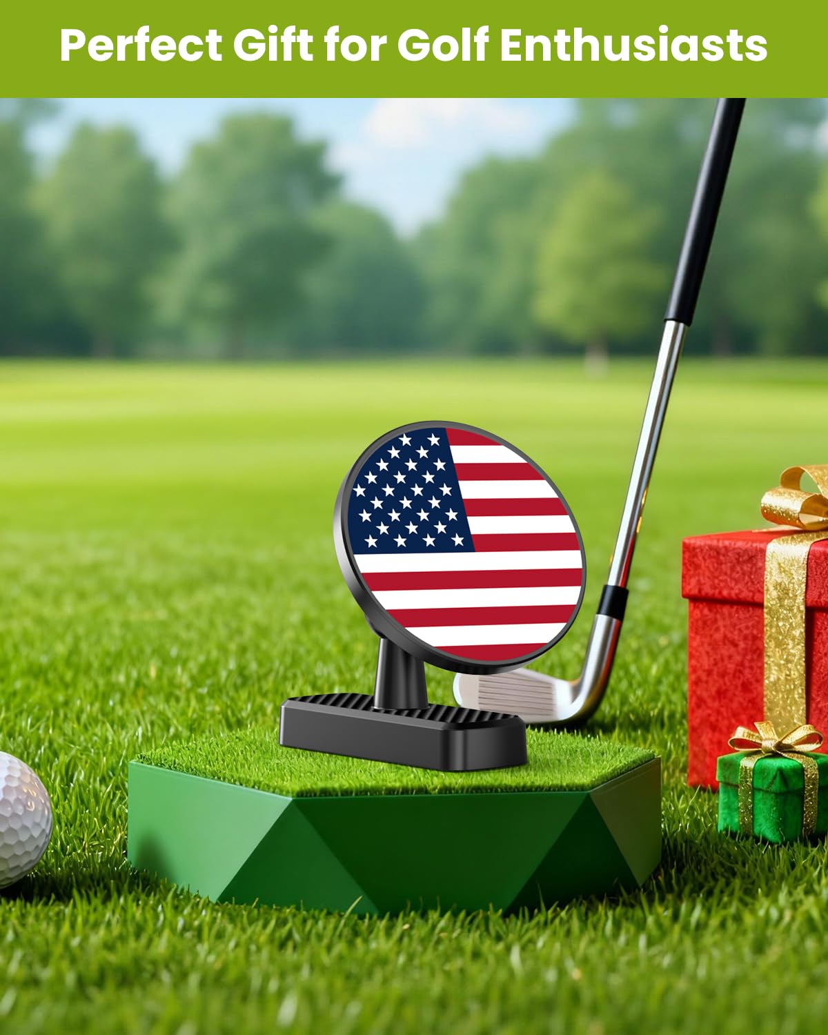 Magnetic Golf Cart Phone Holder, Golf Accessories for Men Golf Gifts Daddy | Premium Golf Cart Accessories For Men Dad Husband, Unique Magnet Phone Mount Holder, Golf Gift For Men, Car Accessory Father