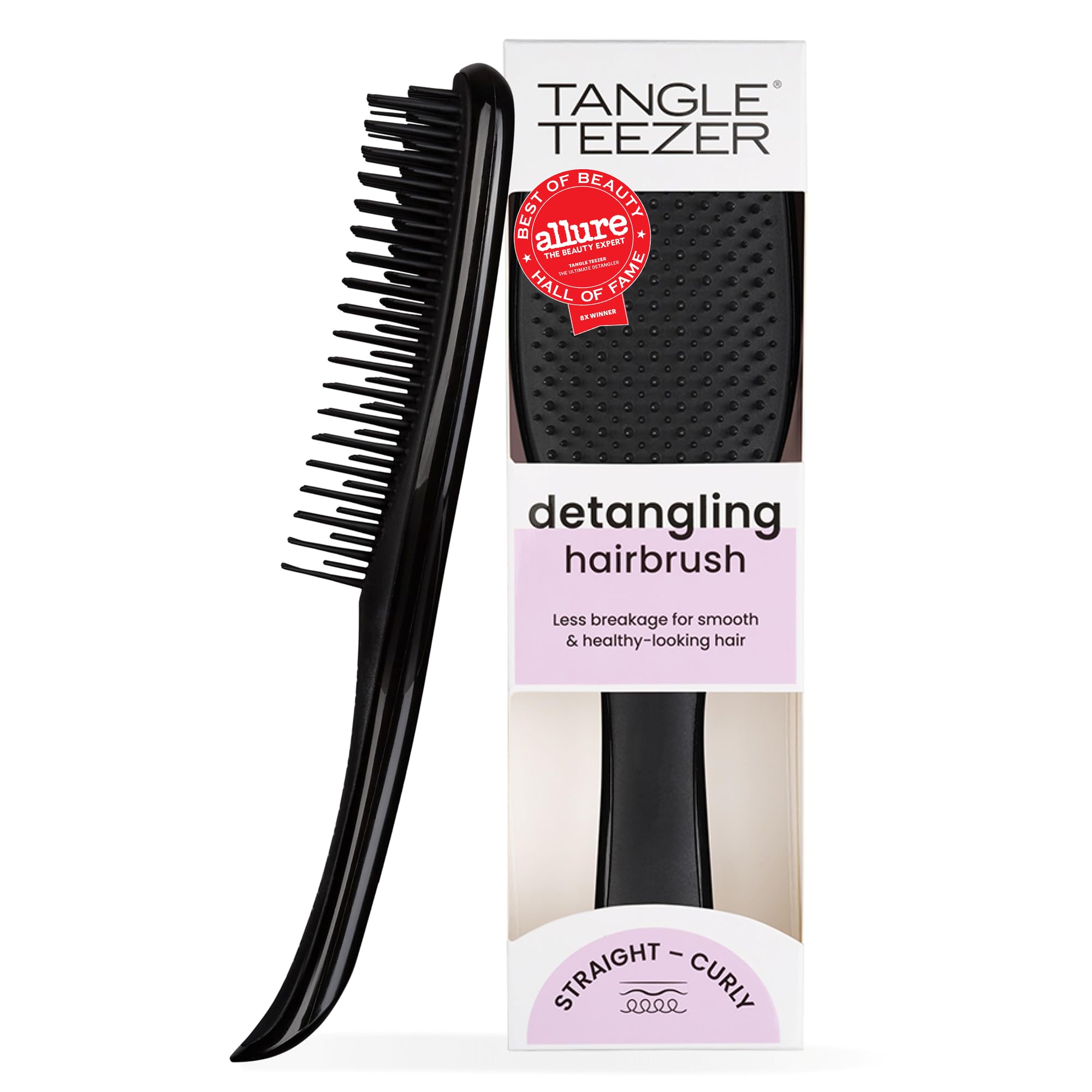 Tangle Teezer Ultimate Detangler Brush, Straight to Wavy, Apricot Blaze | Patented two-tier, regular-flex teeth reduce breakage & split ends on wet or dry hair; Shower-friendly hairbrush for all ages