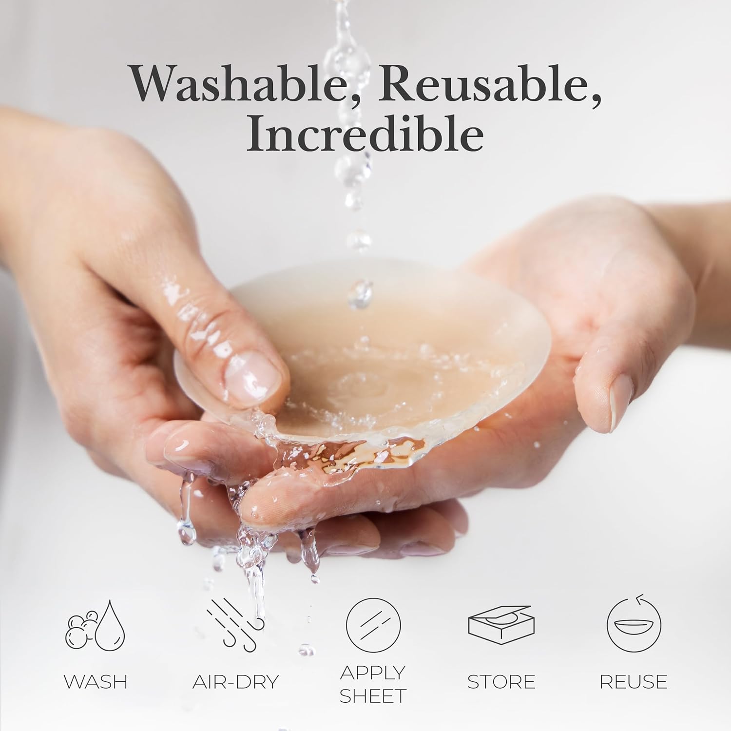 Nippies Reusable Nipple Covers, Skin Safe Pasties in Circle or Lift Style | Dermatologist Tested Adhesive Pasties, Sticky Up to 20 Wears, Stays On through Sweaty Summer Heat, Travel Case Included