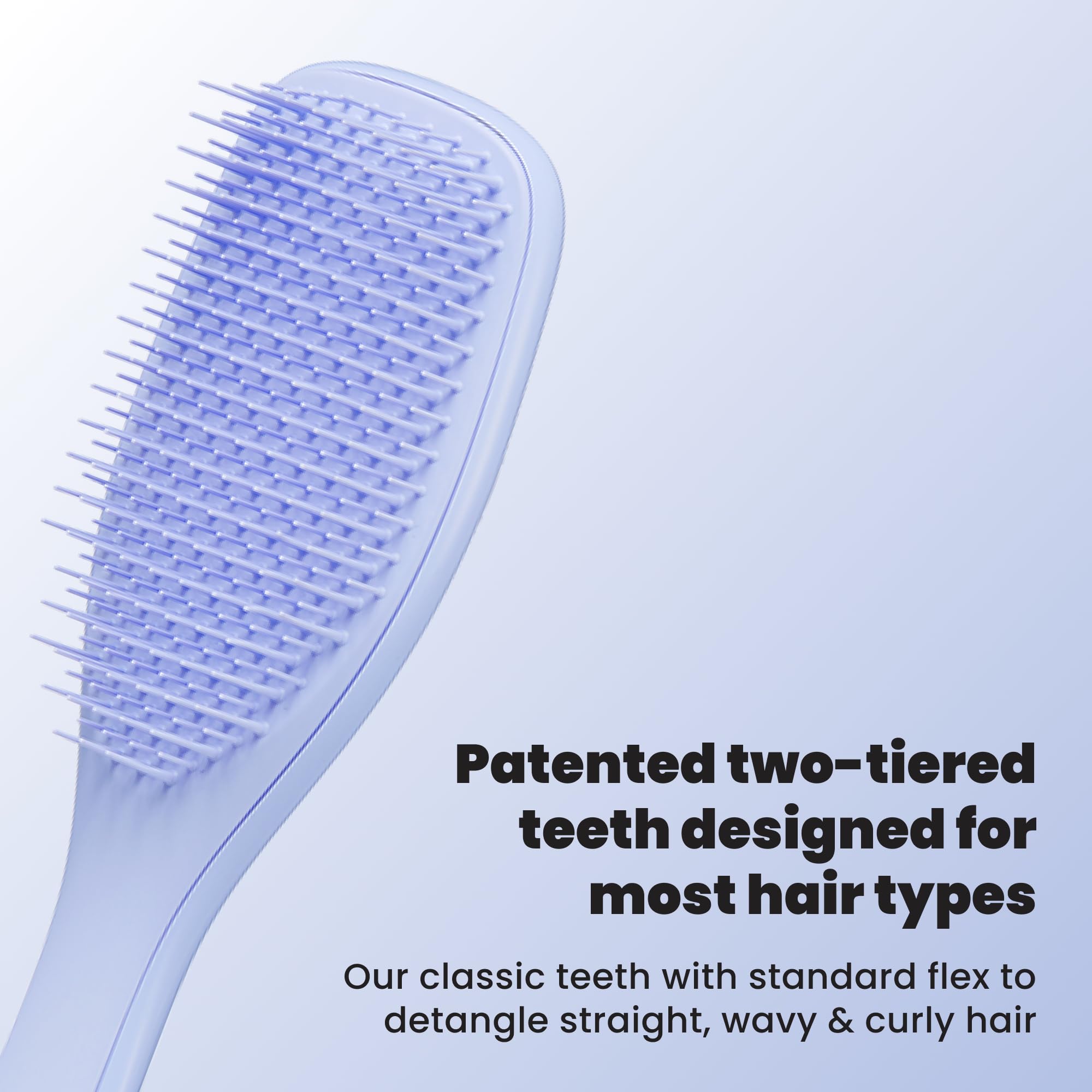 Tangle Teezer Ultimate Detangler Brush, Straight to Wavy, Apricot Blaze | Patented two-tier, regular-flex teeth reduce breakage & split ends on wet or dry hair; Shower-friendly hairbrush for all ages