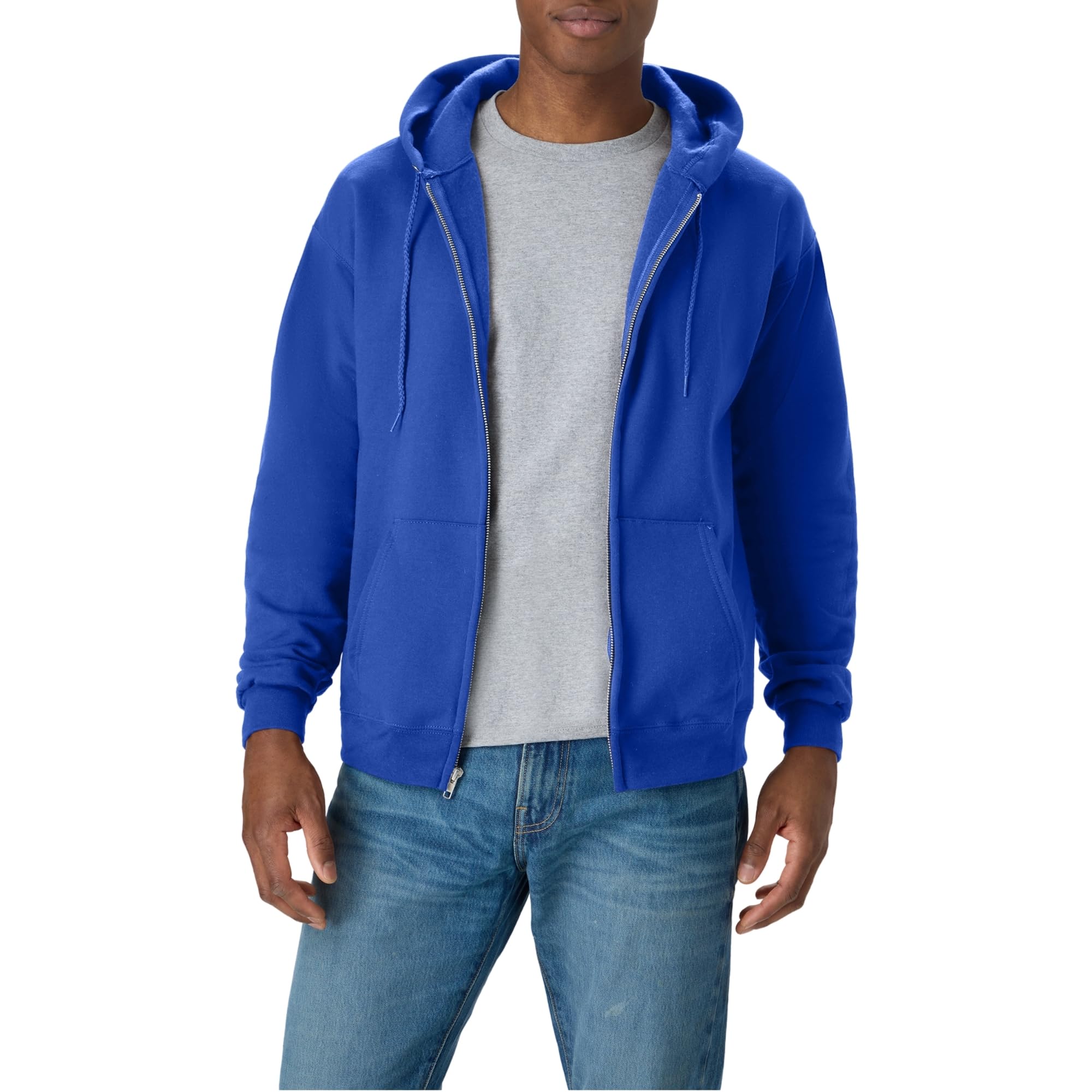 Hanes Men's Zip-up Hoodie, Ecosmart Fleece Full-zip Hoodie for Men, Hooded Sweatshirt