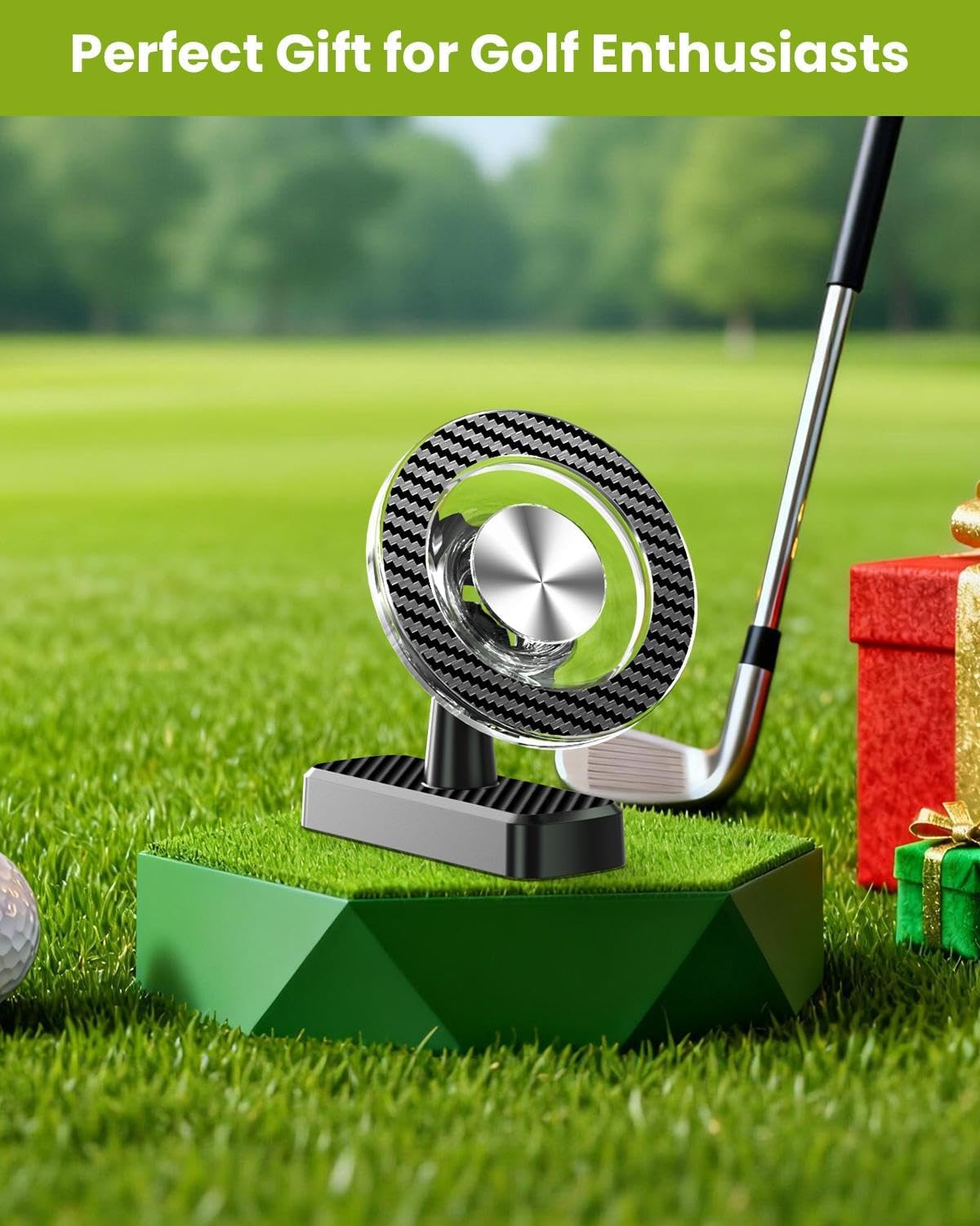 Magnetic Golf Cart Phone Holder, Golf Accessories for Men Golf Gifts Daddy | Premium Golf Cart Accessories For Men Dad Husband, Unique Magnet Phone Mount Holder, Golf Gift For Men, Car Accessory Father