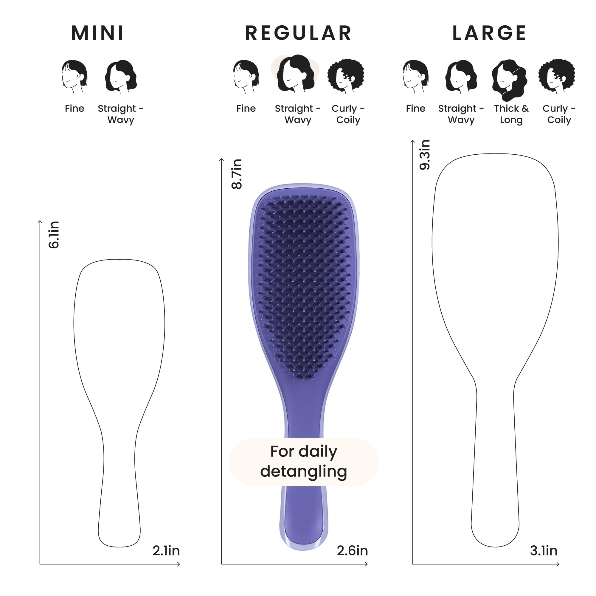 Tangle Teezer Ultimate Detangler Brush, Straight to Wavy, Apricot Blaze | Patented two-tier, regular-flex teeth reduce breakage & split ends on wet or dry hair; Shower-friendly hairbrush for all ages