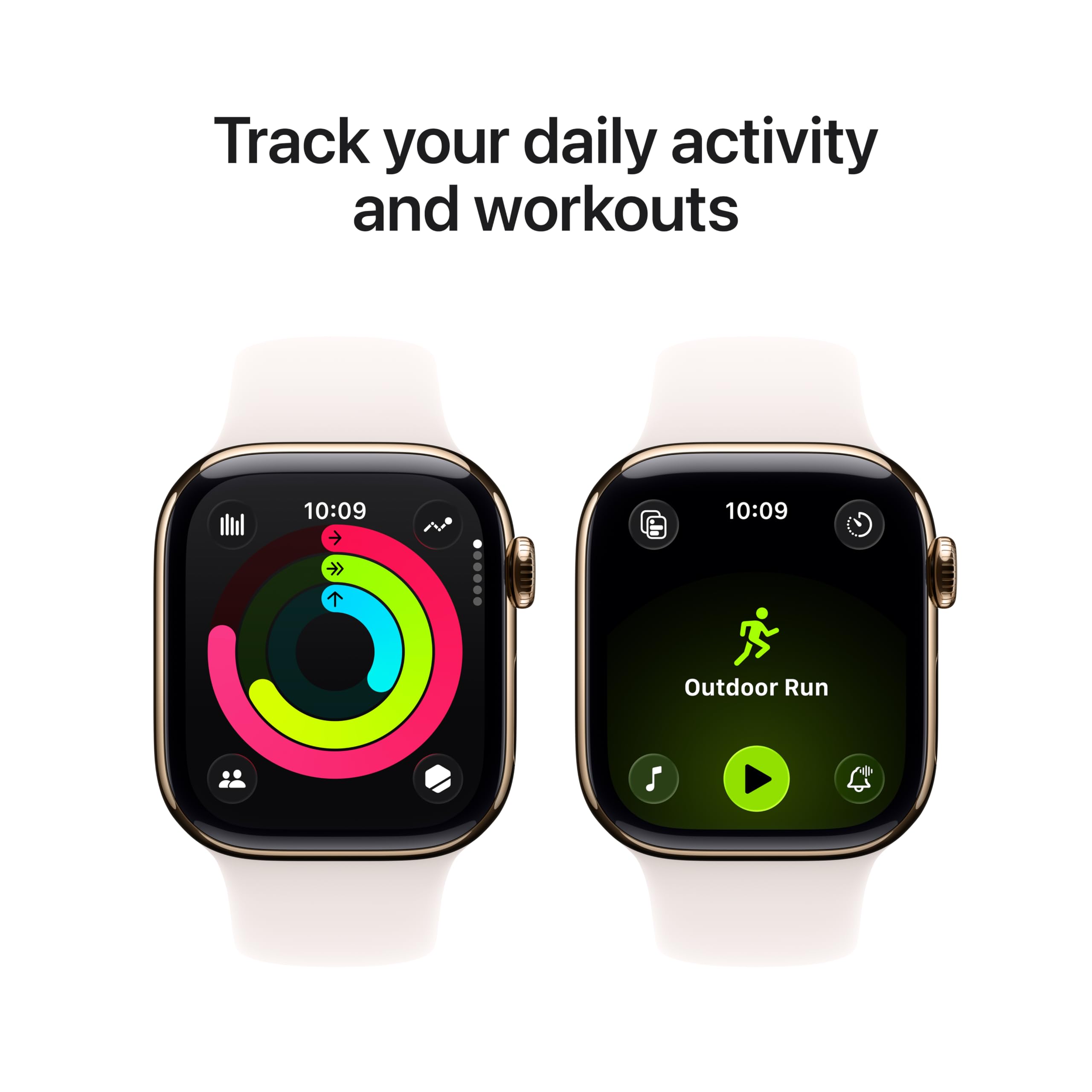 Apple Watch Series 11 [GPS 46mm] Smartwatch with Rose Gold Aluminum Case with Light Blush Sport Band - M/L. Sleep Score, Fitness Tracker, Health Monitoring, Always-On Display, Water Resistant