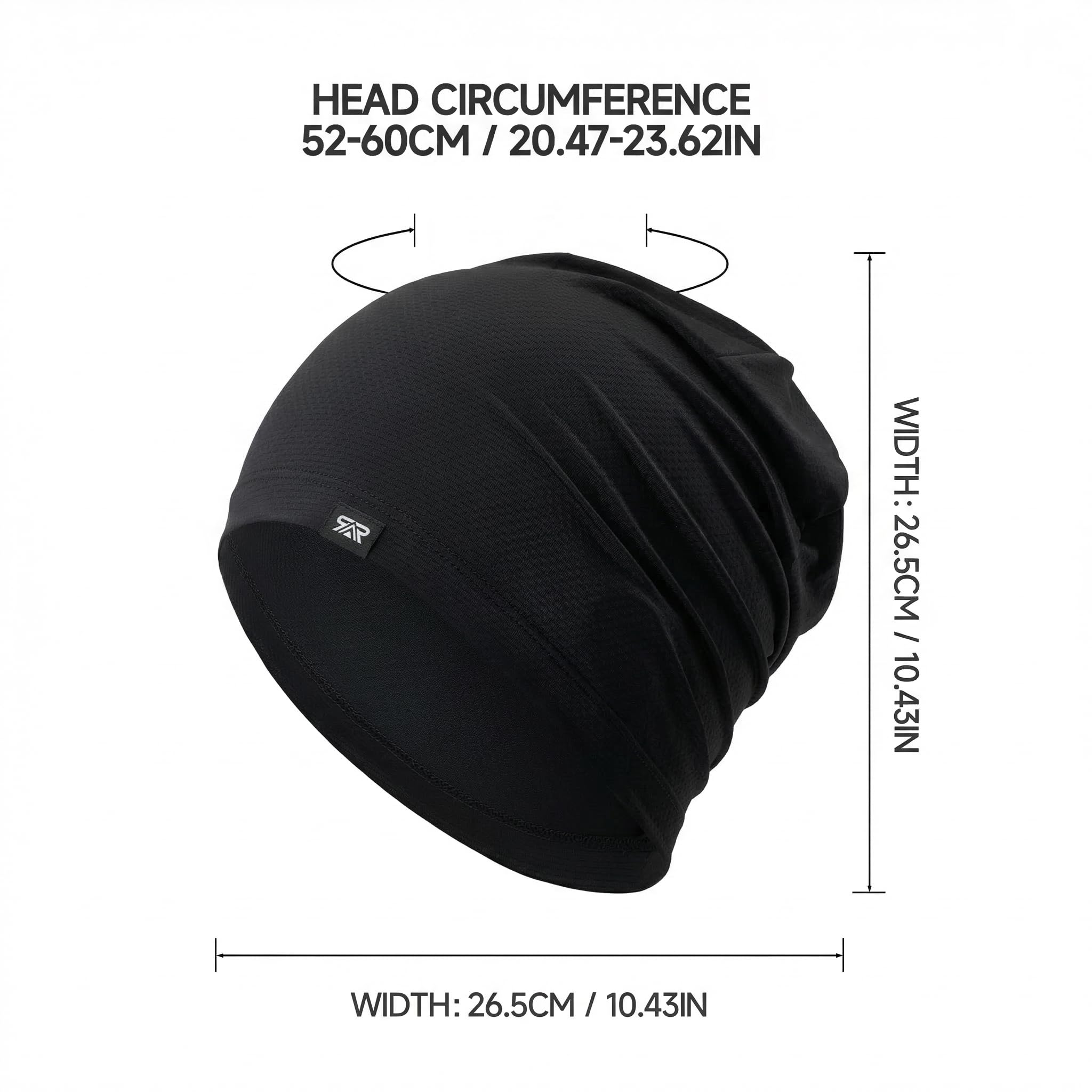 Cooling Skull Cap Sweat Wicking Breathable for Men Women 3 Pack | Lightweight Quick Dry Beanie & Helmet Liner, Stretch Non-Slip Fit Under Hard Hat, Construction Gym Cycling Running Workout