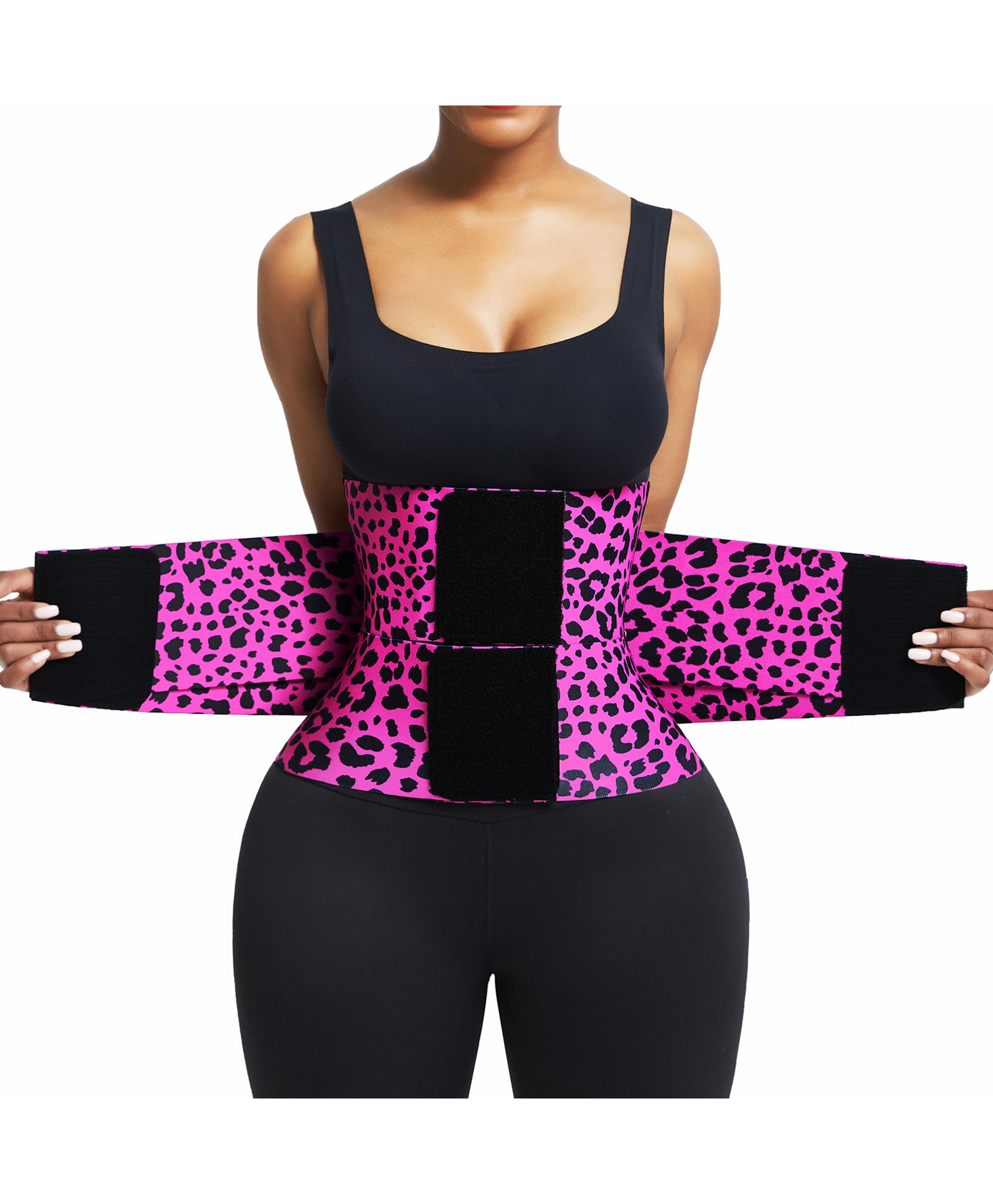 FeelinGirl Waist Trainer Belt Cincher Corset Tummy Control Faja Body Shaper | Hourglass Shaping, Triple Wrap, Hook-loop Closure, Postpartum Gym Workout, Underbust Girdle, Perspiring Fabric