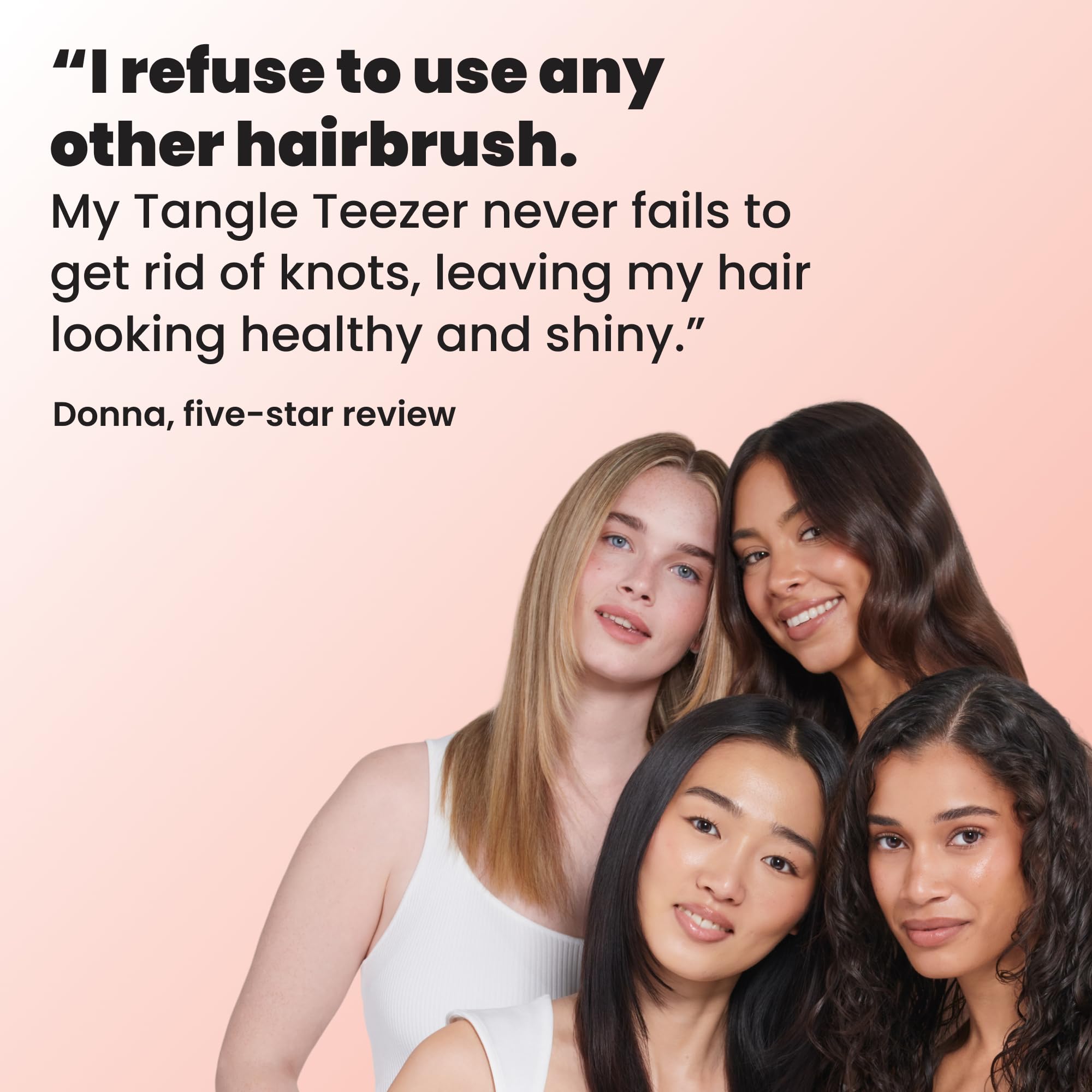 Tangle Teezer Ultimate Detangler Brush, Straight to Wavy, Apricot Blaze | Patented two-tier, regular-flex teeth reduce breakage & split ends on wet or dry hair; Shower-friendly hairbrush for all ages