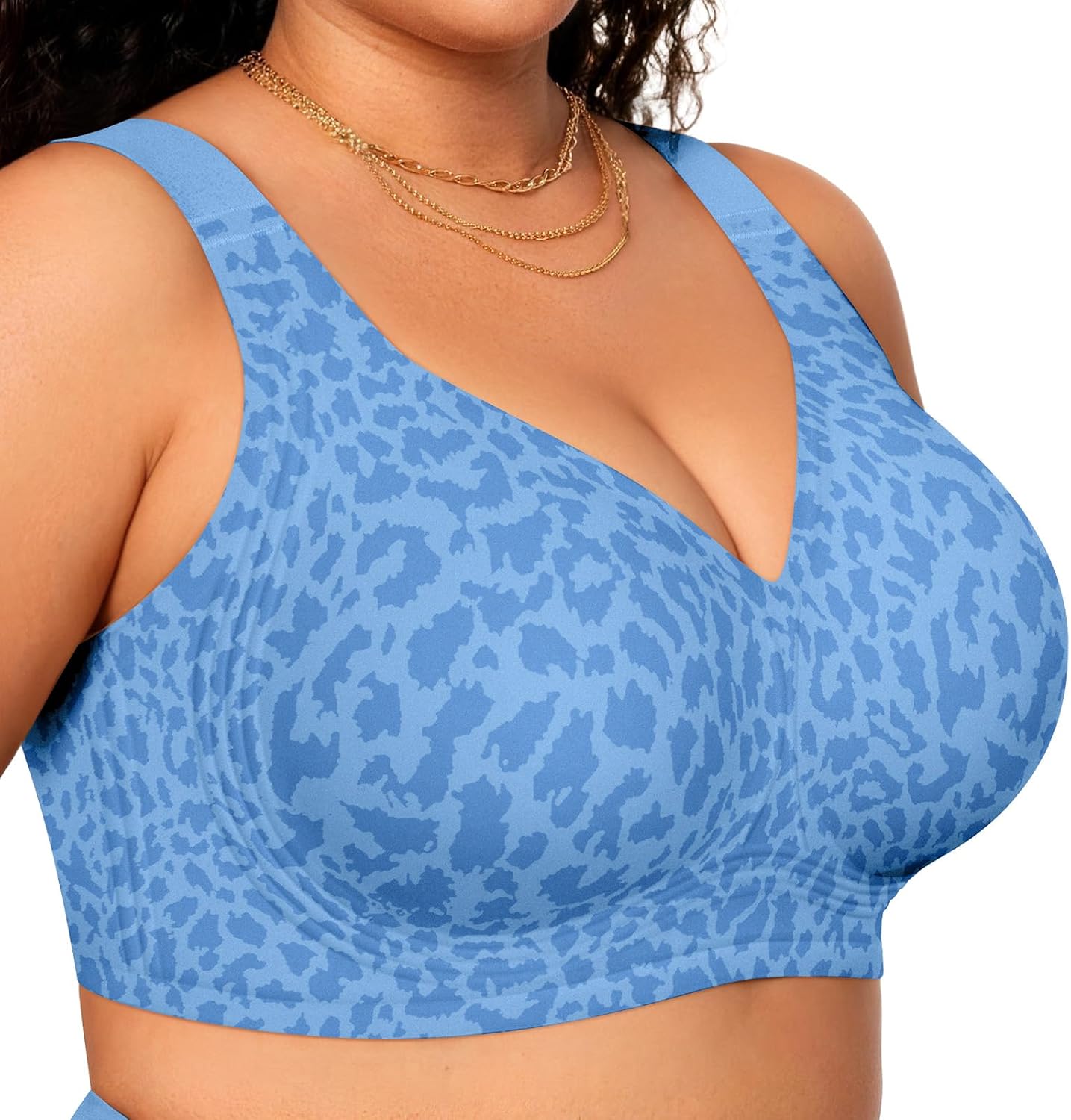 OEAK Womens Wireless Jelly Bras Plus Size Support Push Up Comfortable Bra | no underwire,full coverage,for large breast,minimizer bra,seamless,tshirt bras,everyday bra