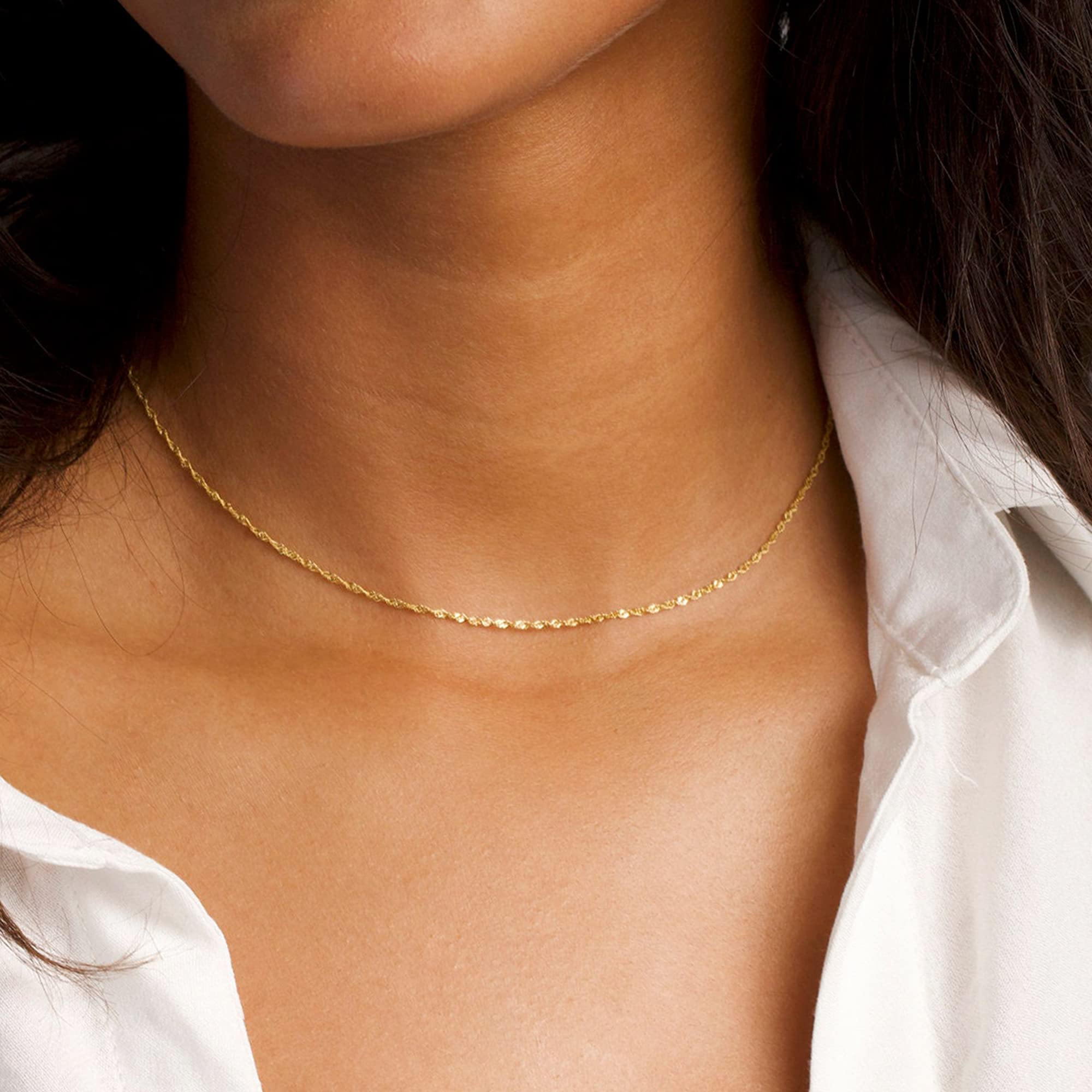 CHESKY 14K Gold Plated Layered Chain Necklace for Women | Trendy Cuban Link Chain, Chunky Paperclip Chain, Toggle Clasp Necklace, Fashion Gold Jewelry, Daily Gift for Women