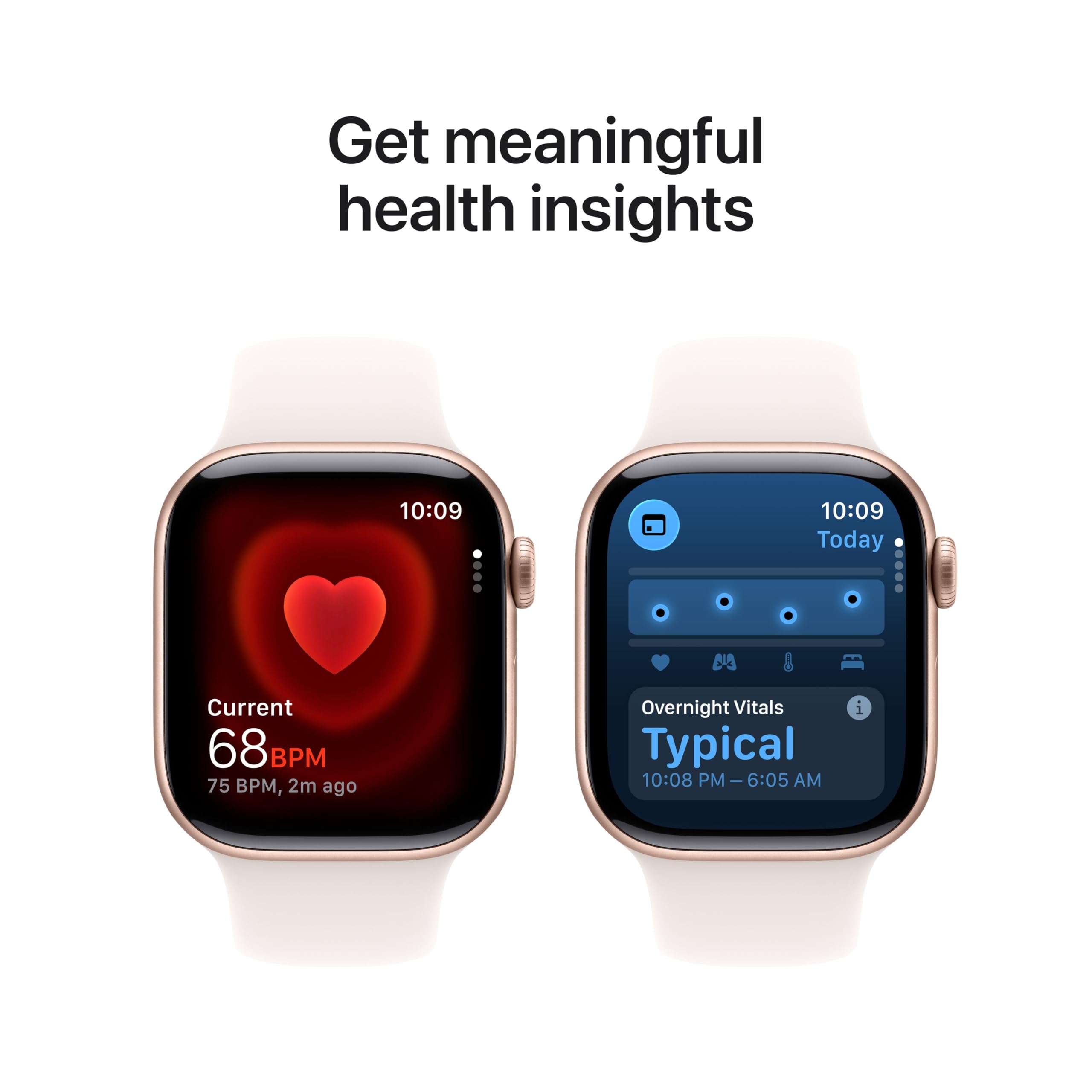 Apple Watch Series 11 [GPS 46mm] Smartwatch with Rose Gold Aluminum Case with Light Blush Sport Band - M/L. Sleep Score, Fitness Tracker, Health Monitoring, Always-On Display, Water Resistant