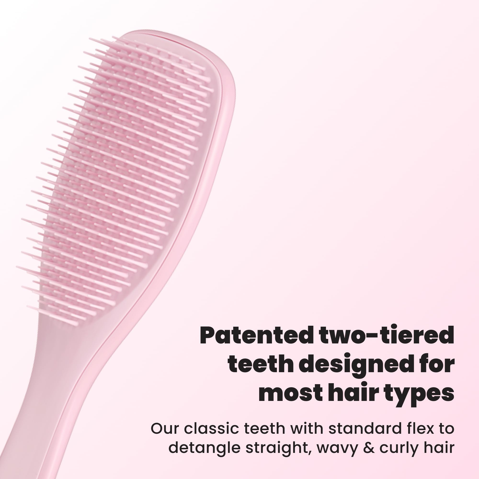 Tangle Teezer Ultimate Detangler Brush, Straight to Wavy, Apricot Blaze | Patented two-tier, regular-flex teeth reduce breakage & split ends on wet or dry hair; Shower-friendly hairbrush for all ages