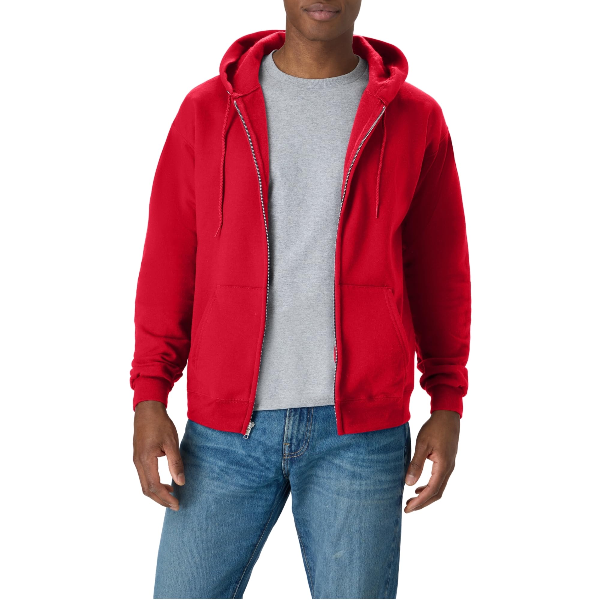 Hanes Men's Zip-up Hoodie, Ecosmart Fleece Full-zip Hoodie for Men, Hooded Sweatshirt