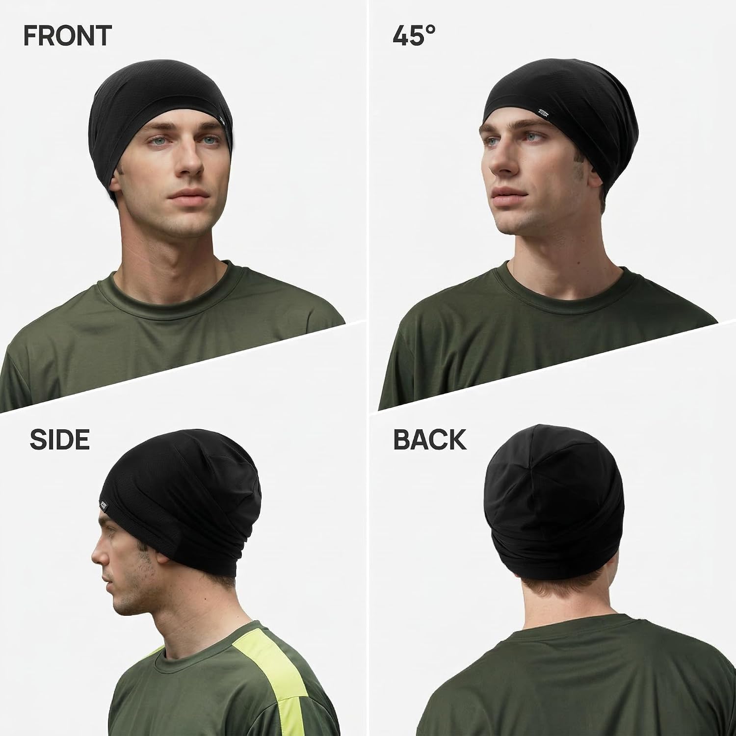 Cooling Skull Cap Sweat Wicking Breathable for Men Women 3 Pack | Lightweight Quick Dry Beanie & Helmet Liner, Stretch Non-Slip Fit Under Hard Hat, Construction Gym Cycling Running Workout