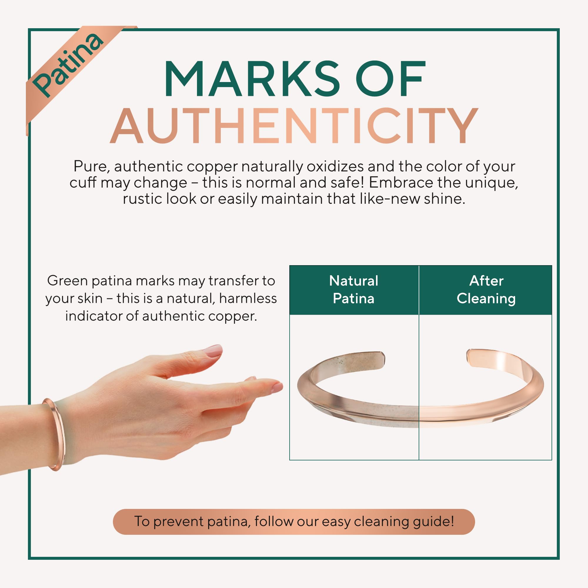 Copper Bracelet for Men & Women — 100% Pure Copper Bracelets — Raw, Solid & Uncoated Authentic Handmade Tibetan Bracelet Cuff Bangles