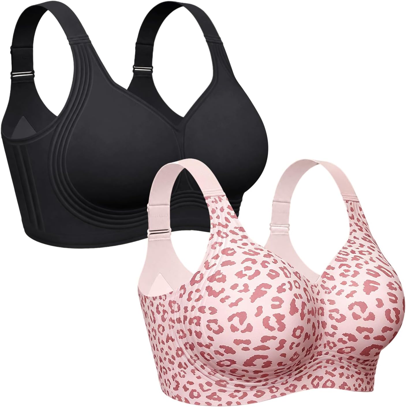 OEAK Womens Wireless Jelly Bras Plus Size Support Push Up Comfortable Bra | no underwire,full coverage,for large breast,minimizer bra,seamless,tshirt bras,everyday bra
