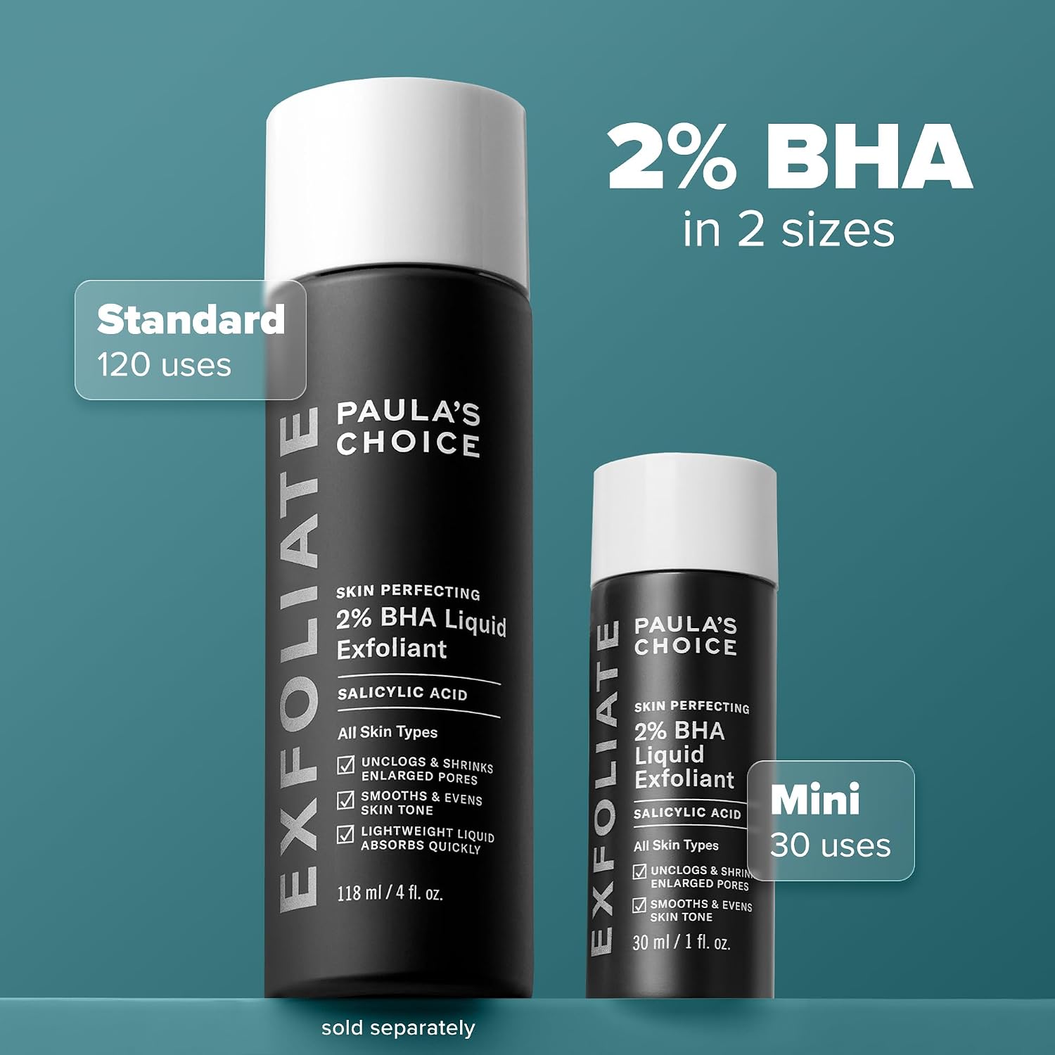 Paula's Choice SKIN PERFECTING 2% BHA Liquid Exfoliant | Gentle Salicylic Acid Facial Exfoliator for Blackheads, Enlarged Pores, Wrinkles & Fine Lines