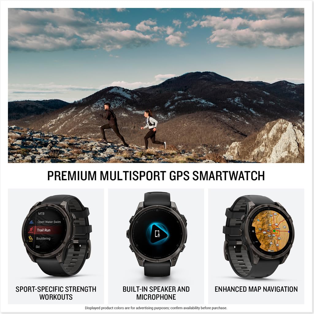 Garmin fēnix® 8, 47mm, Black | Premium Multisport Smartwatch, AMOLED Display, GPS, Built-In Flashlight, Dive-Rated, Built-In Speakers & Mic